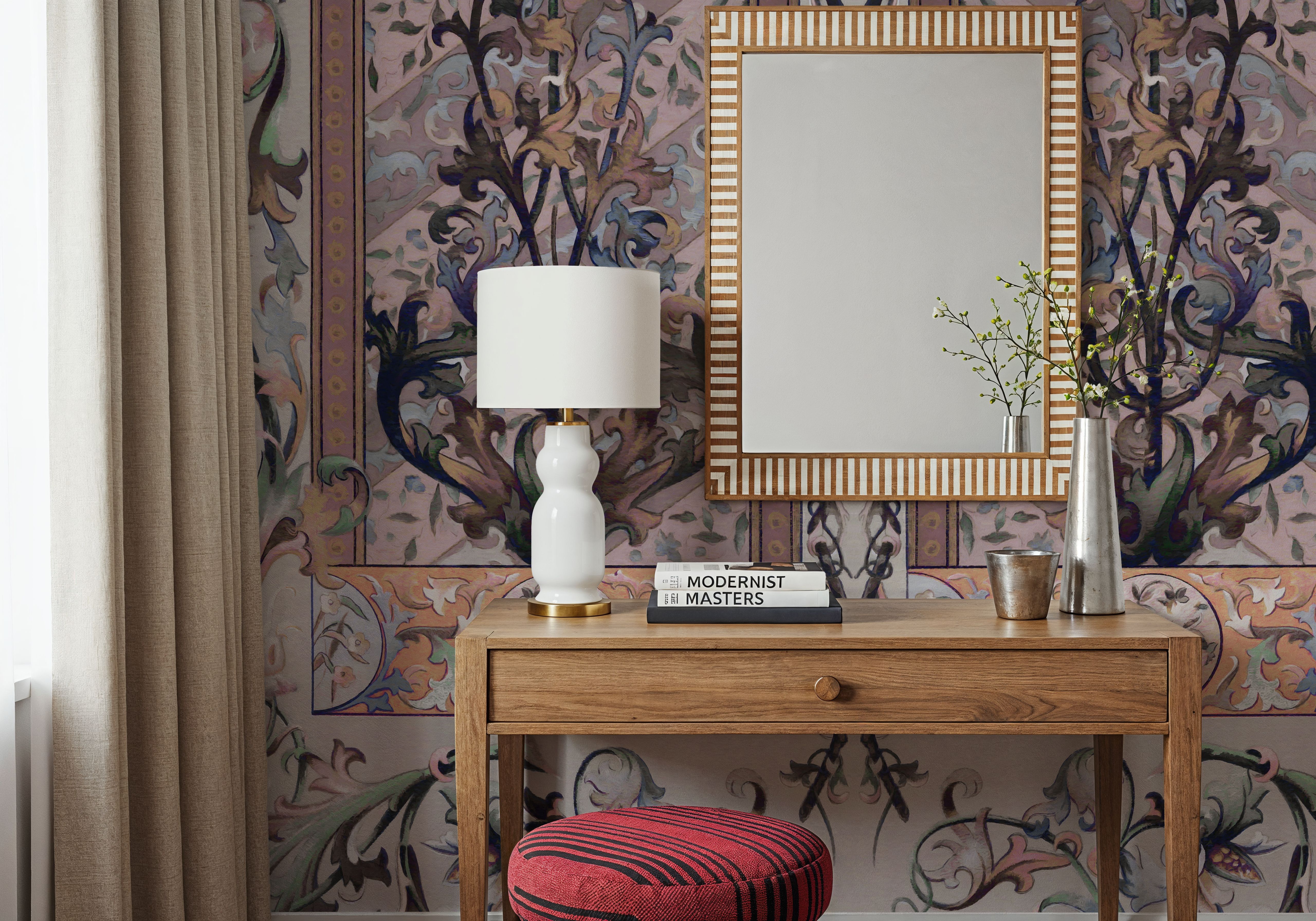 Plant Fantasy Ornament, Salmon