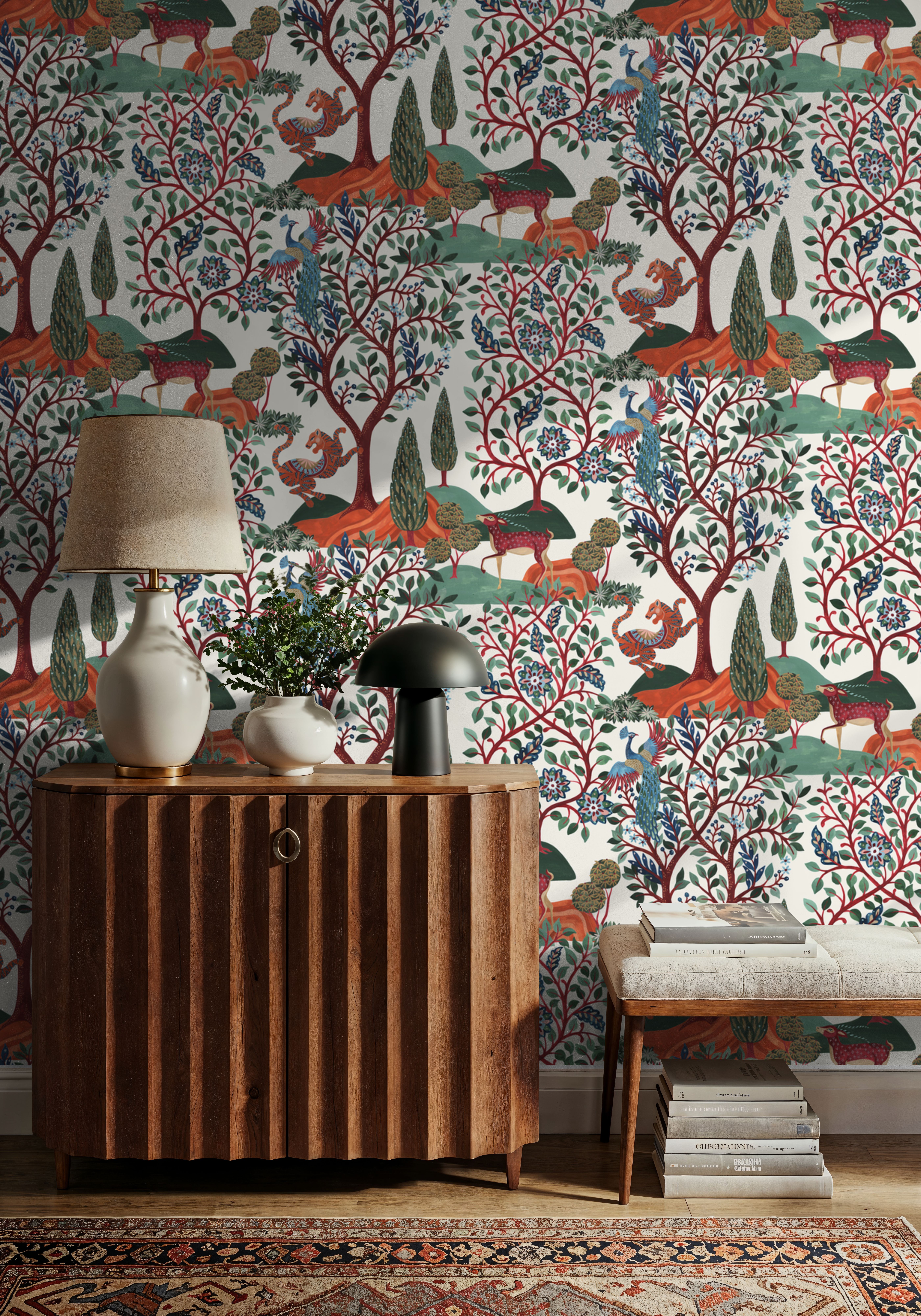 Garden of Myth and Memory Pattern, White