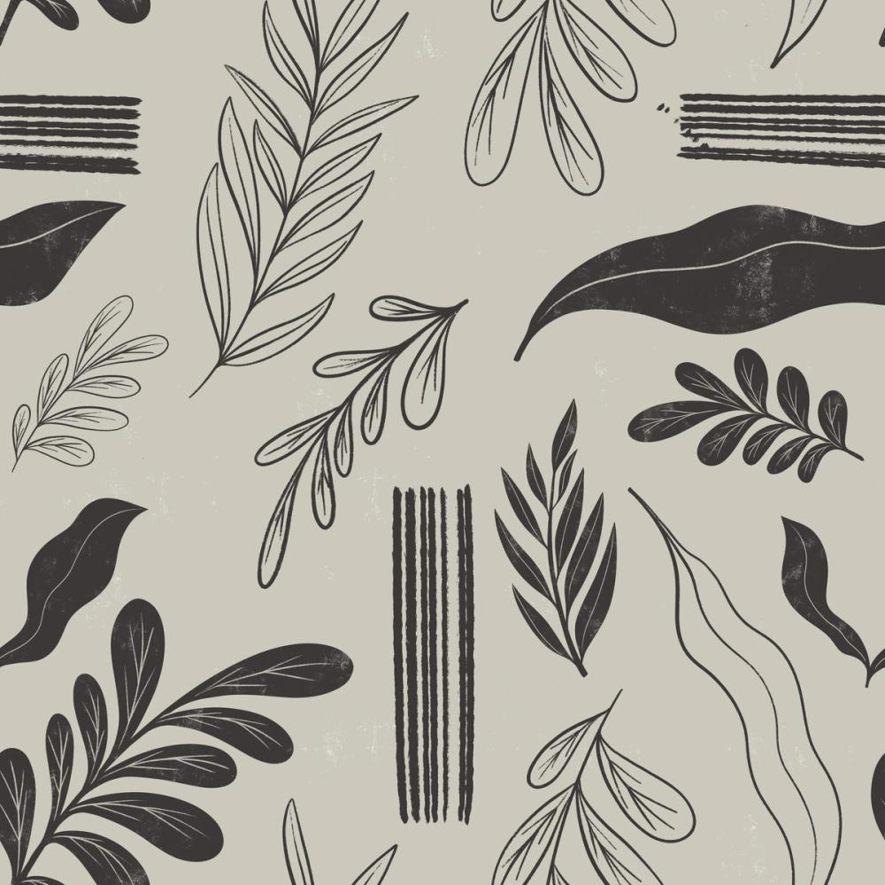 Autumn Leaves Dark Gray