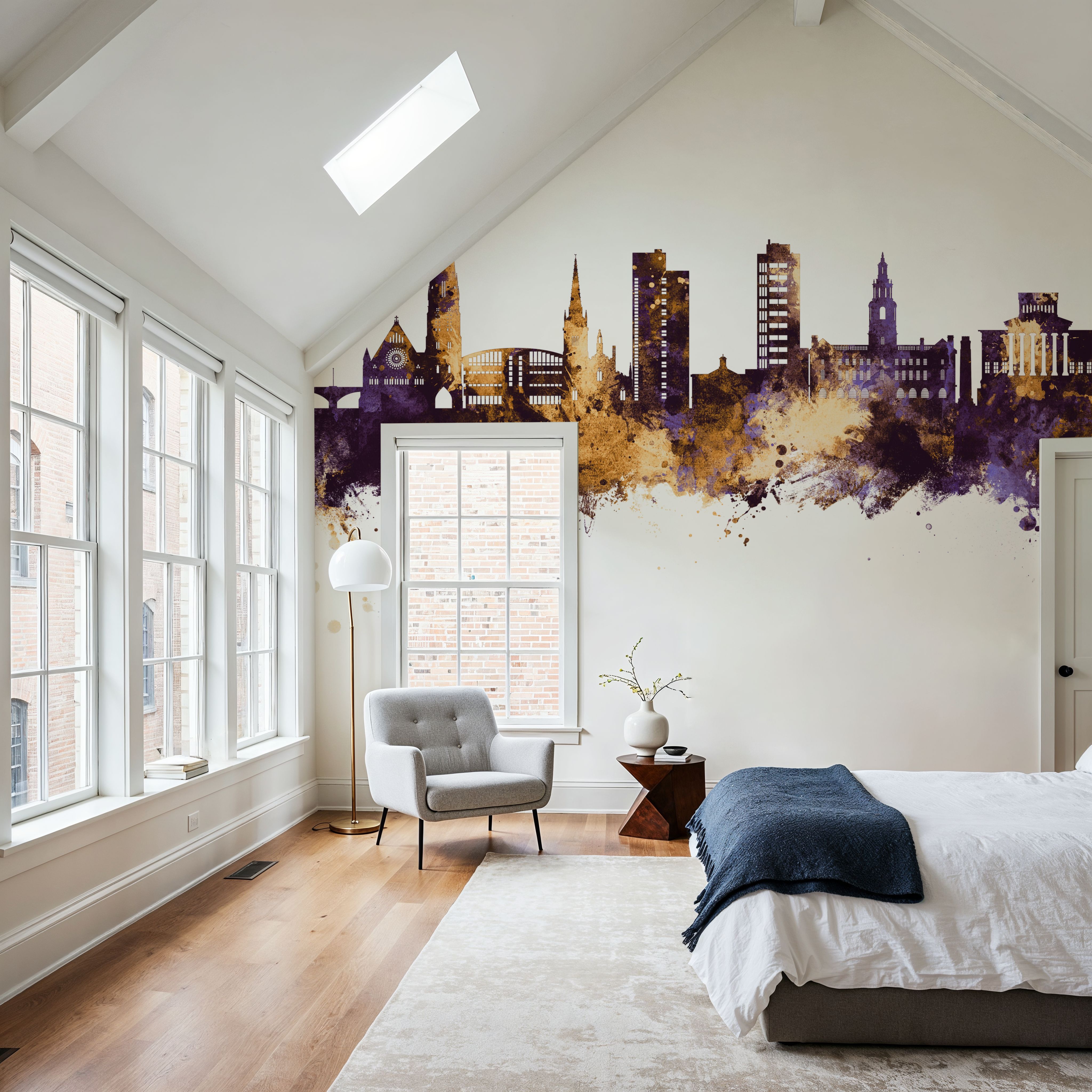 Preston England Skyline Purple & Gold
