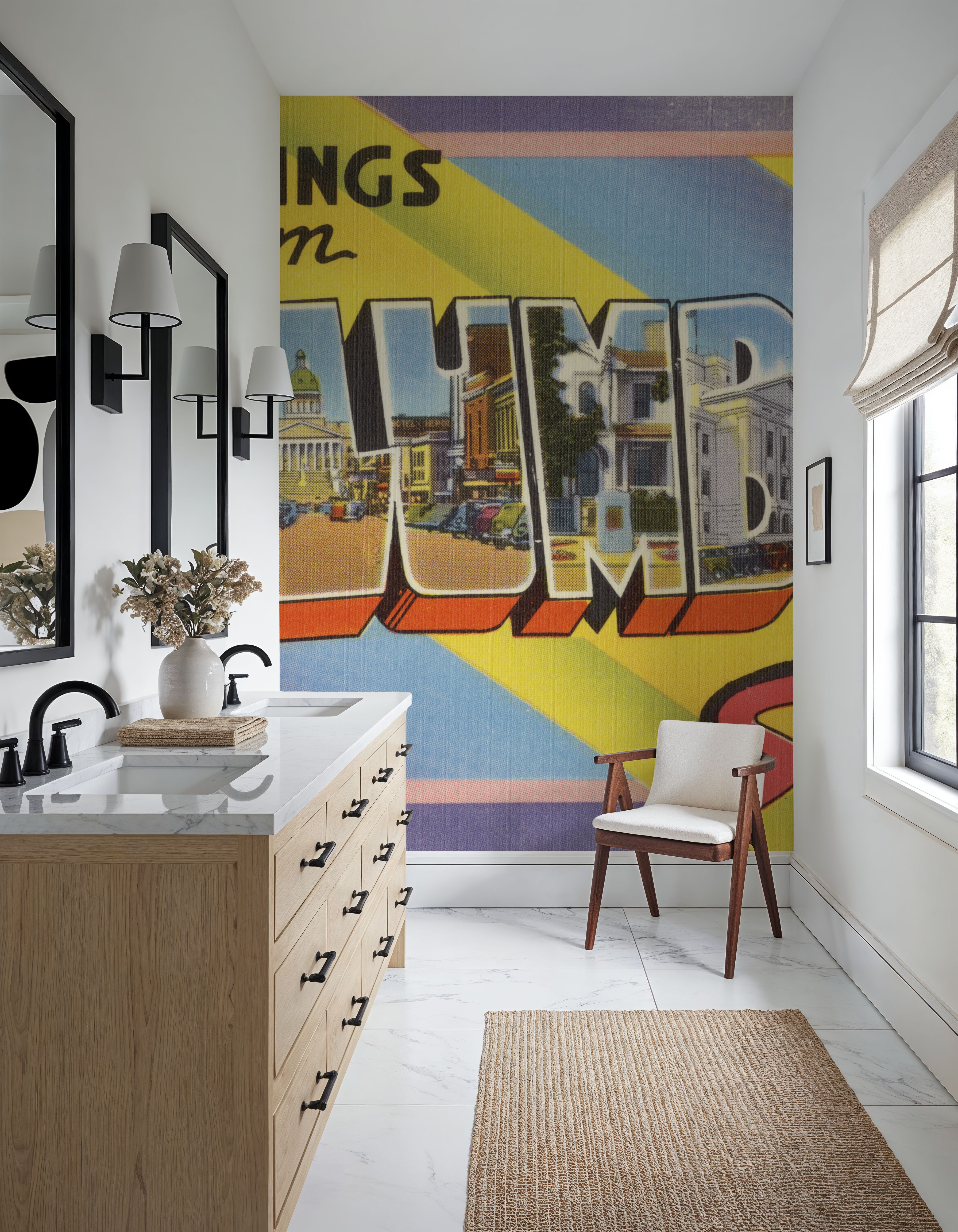 Greetings from Columbia S.C. - Screenprint Postcard