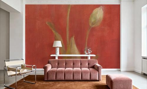 White Tulips on Red