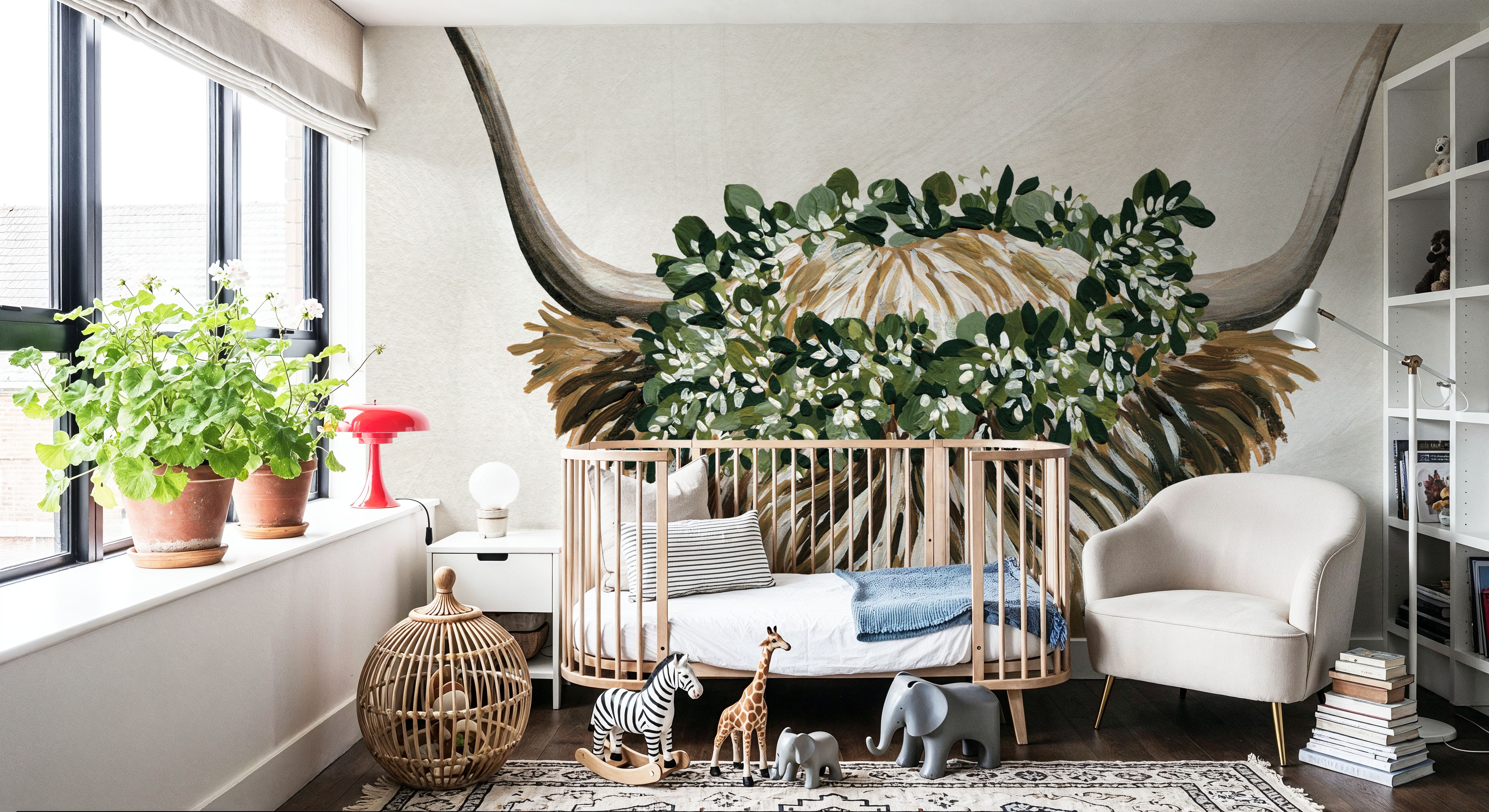 Harvest Cow Sage Texture Light