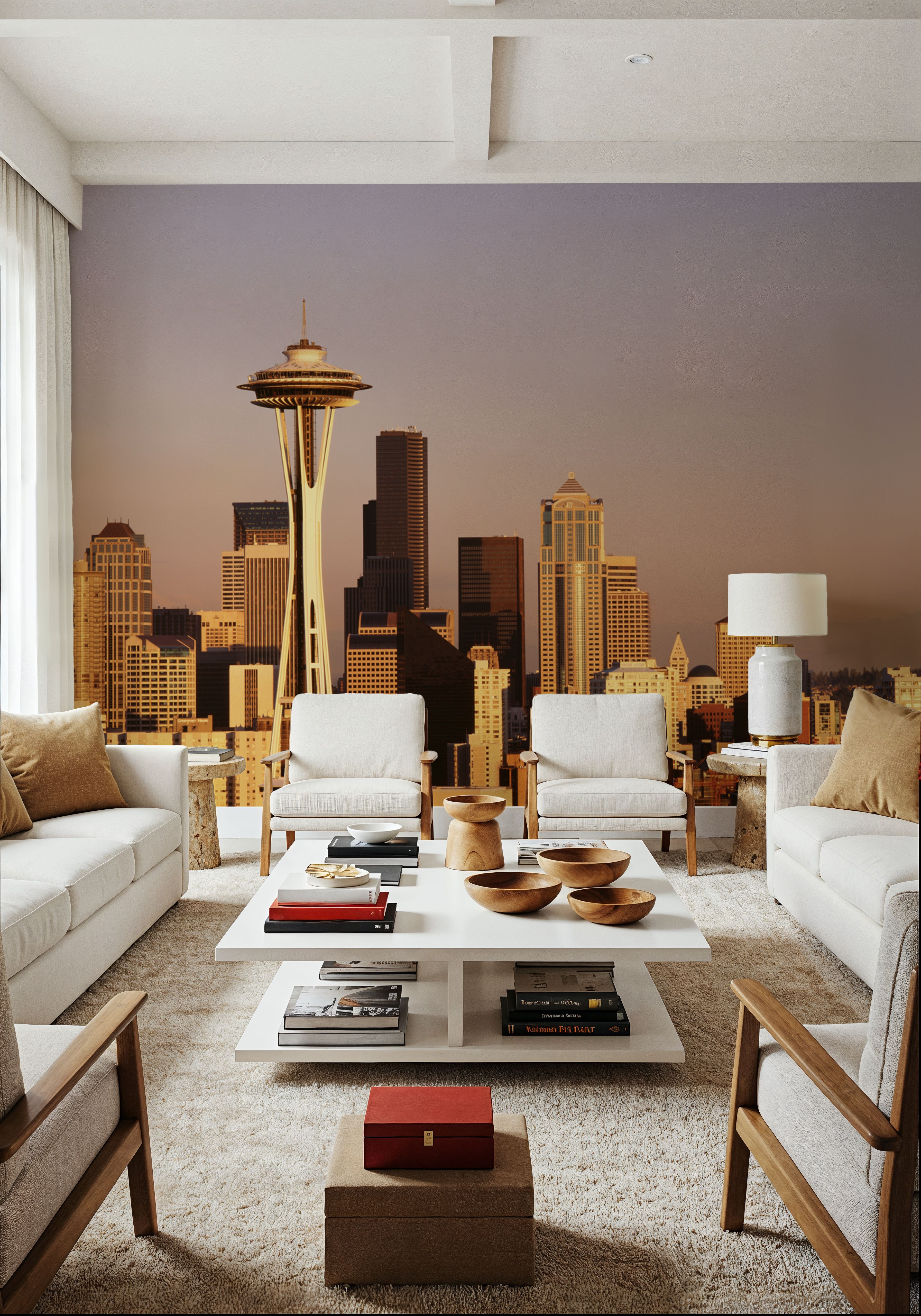 Golden Metropolis Dusk Mountain