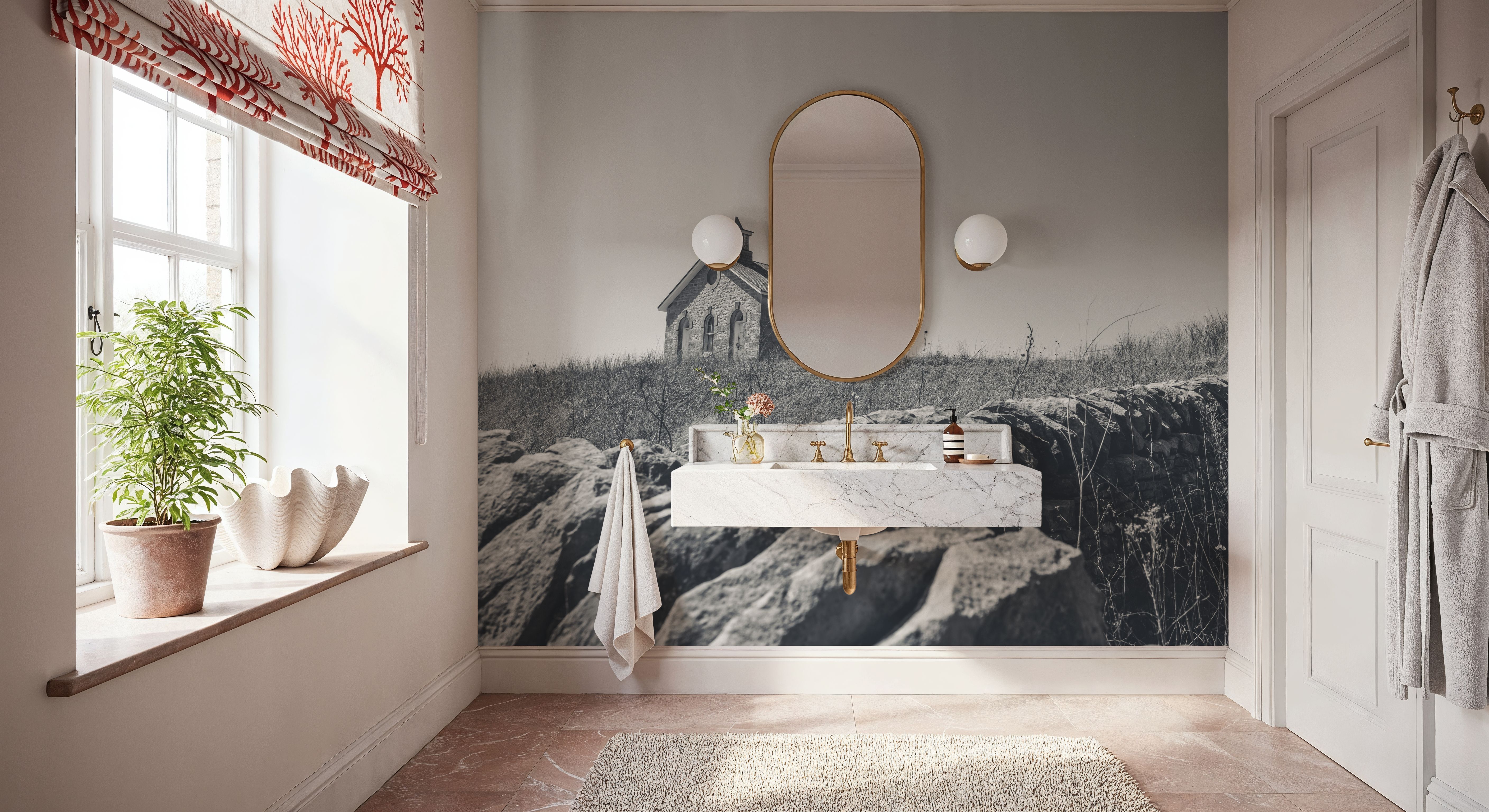 One Room Schoolhouse BW