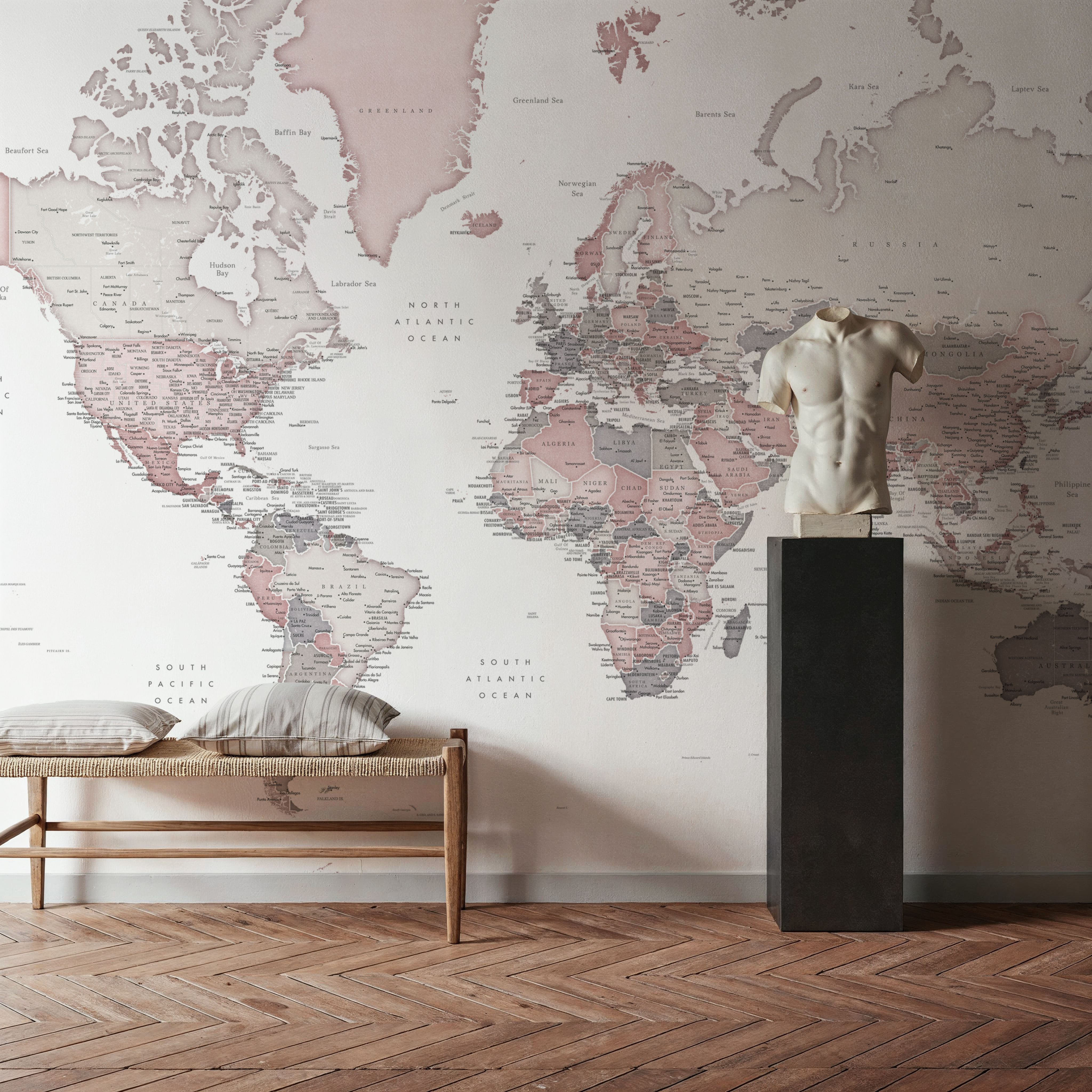 World Map Cities - Betsy