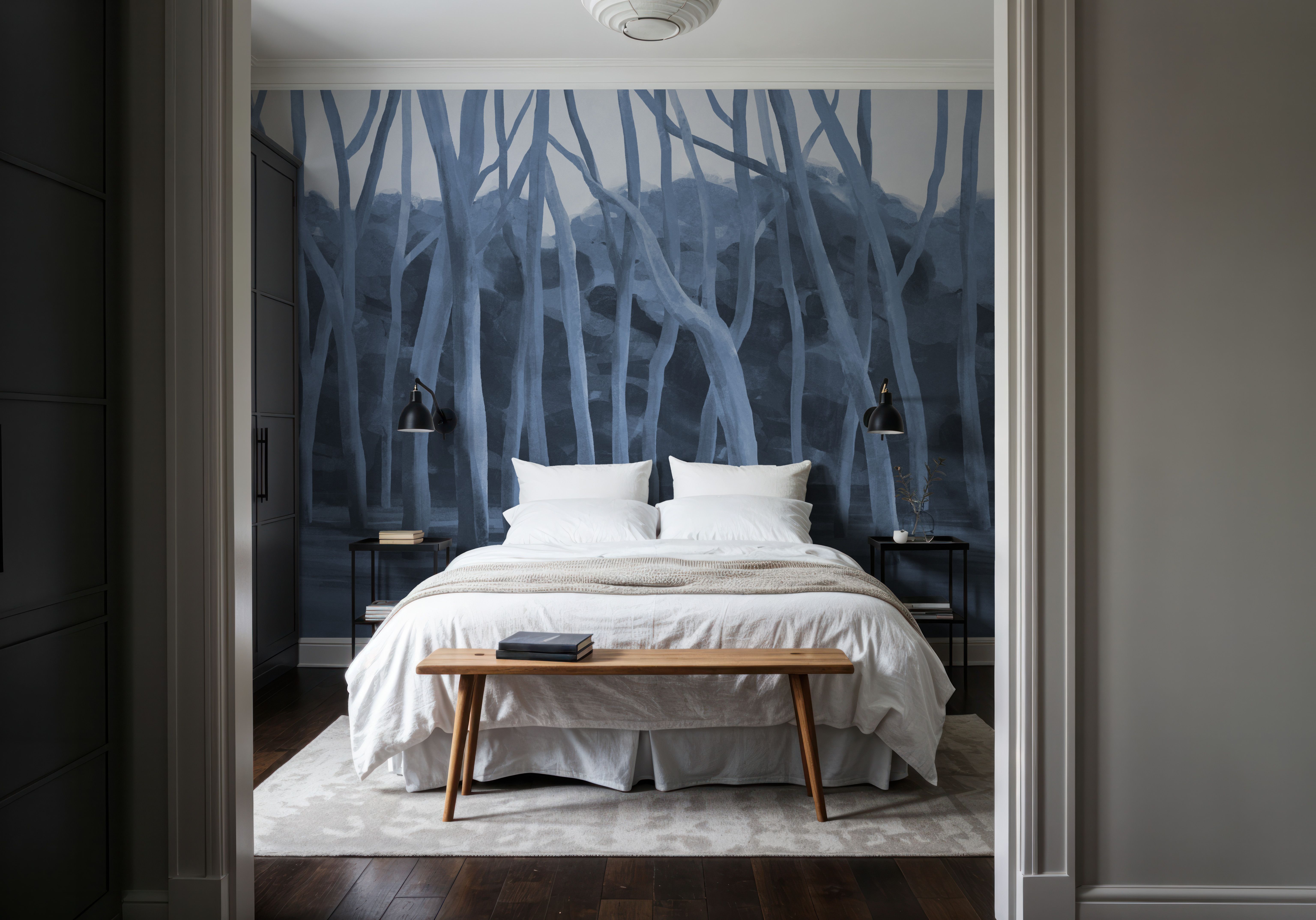 Dune Forest, Blues, Wallpaper