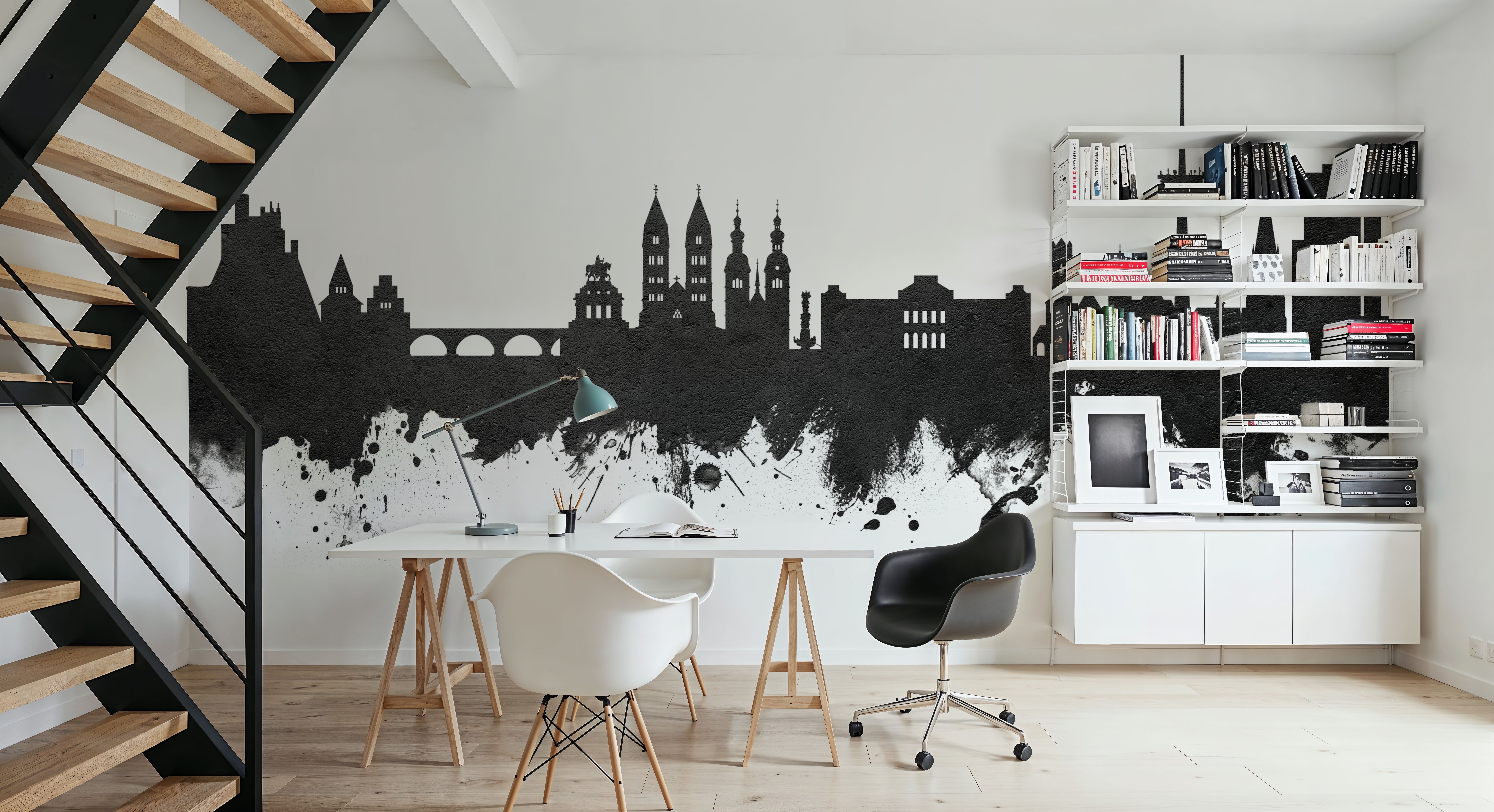 Koblenz Germany Skyline Black & White