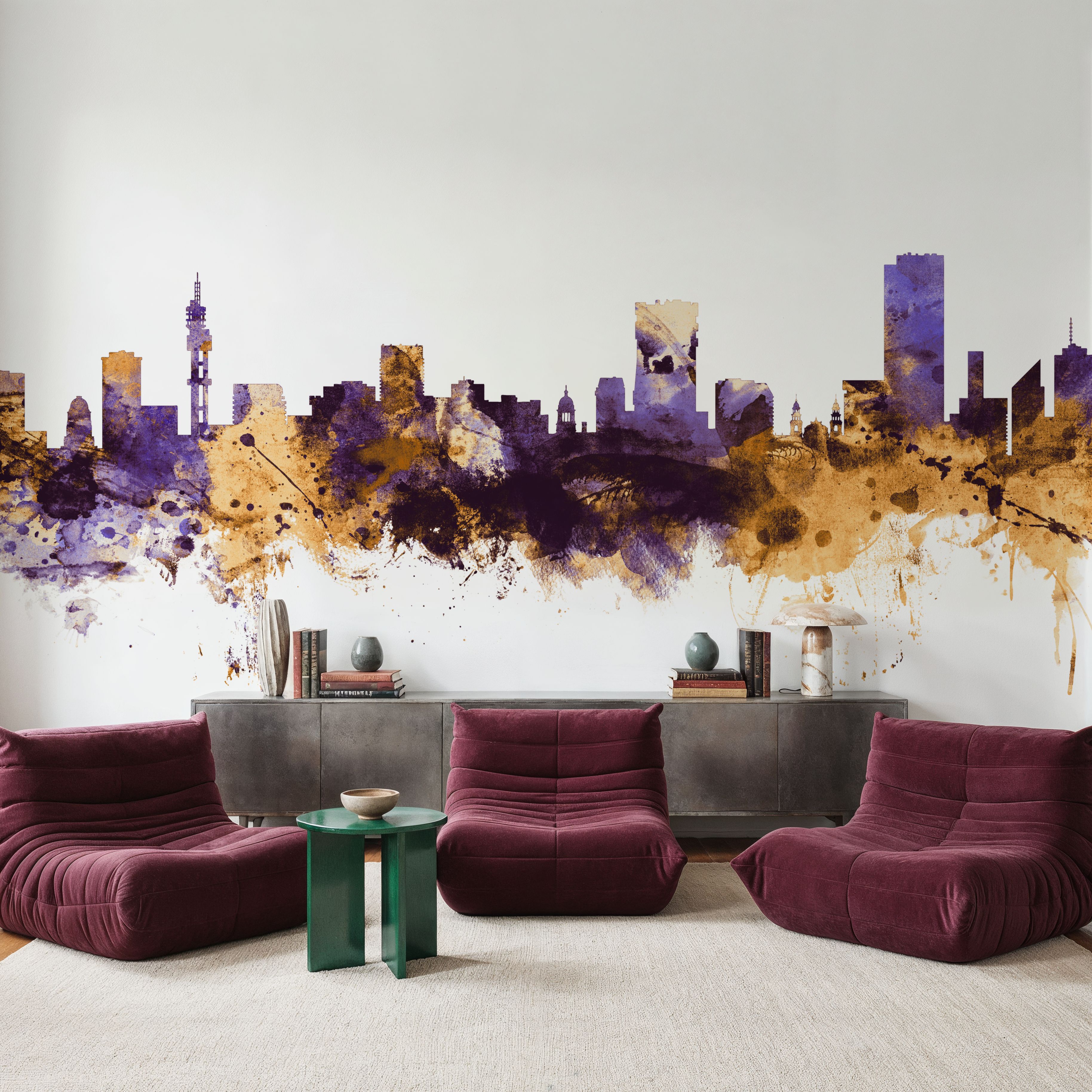 Pretoria South Africa Skyline Purple & Gold