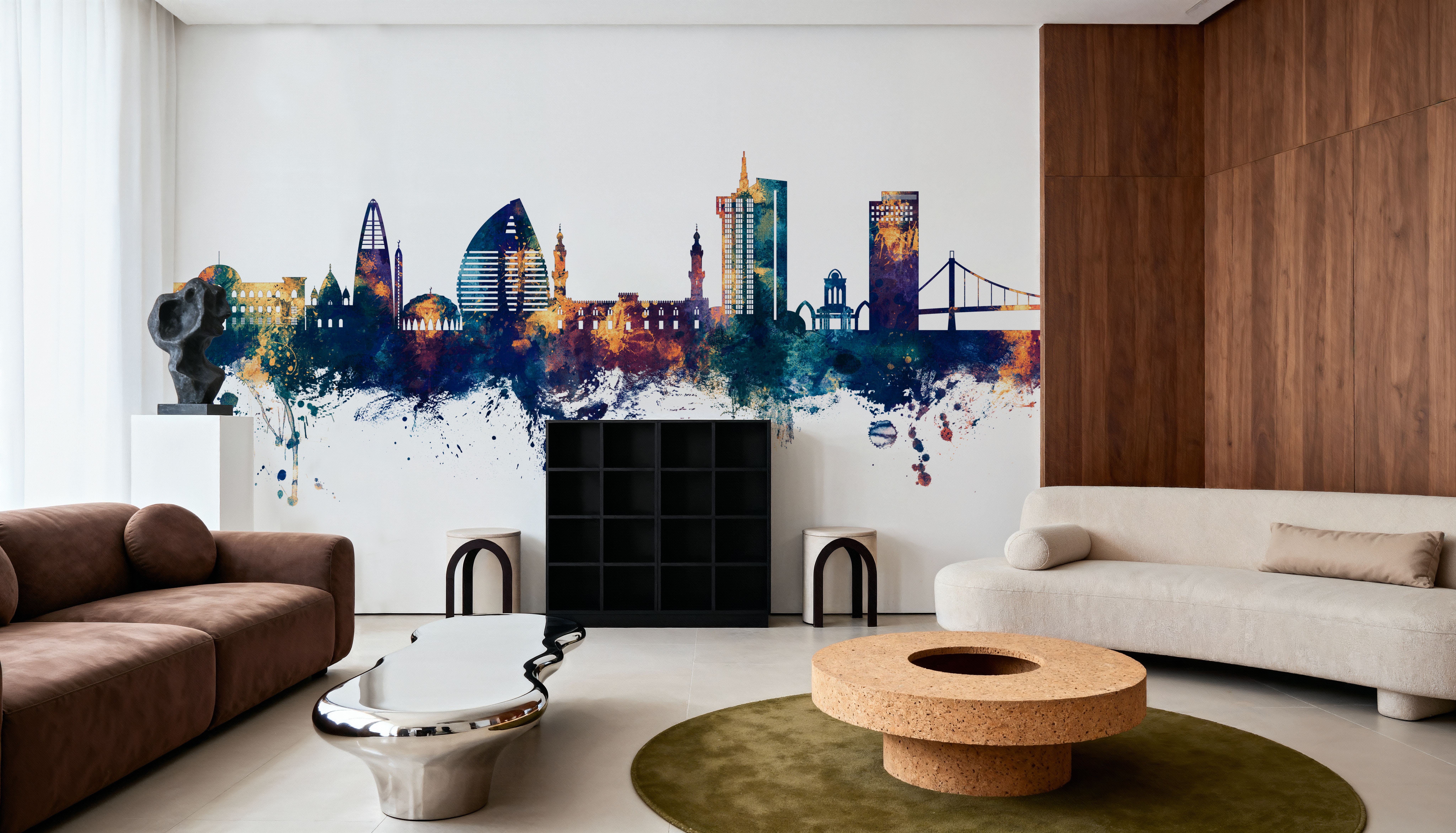 Khartoum Sudan Skyline Blue & Bronze