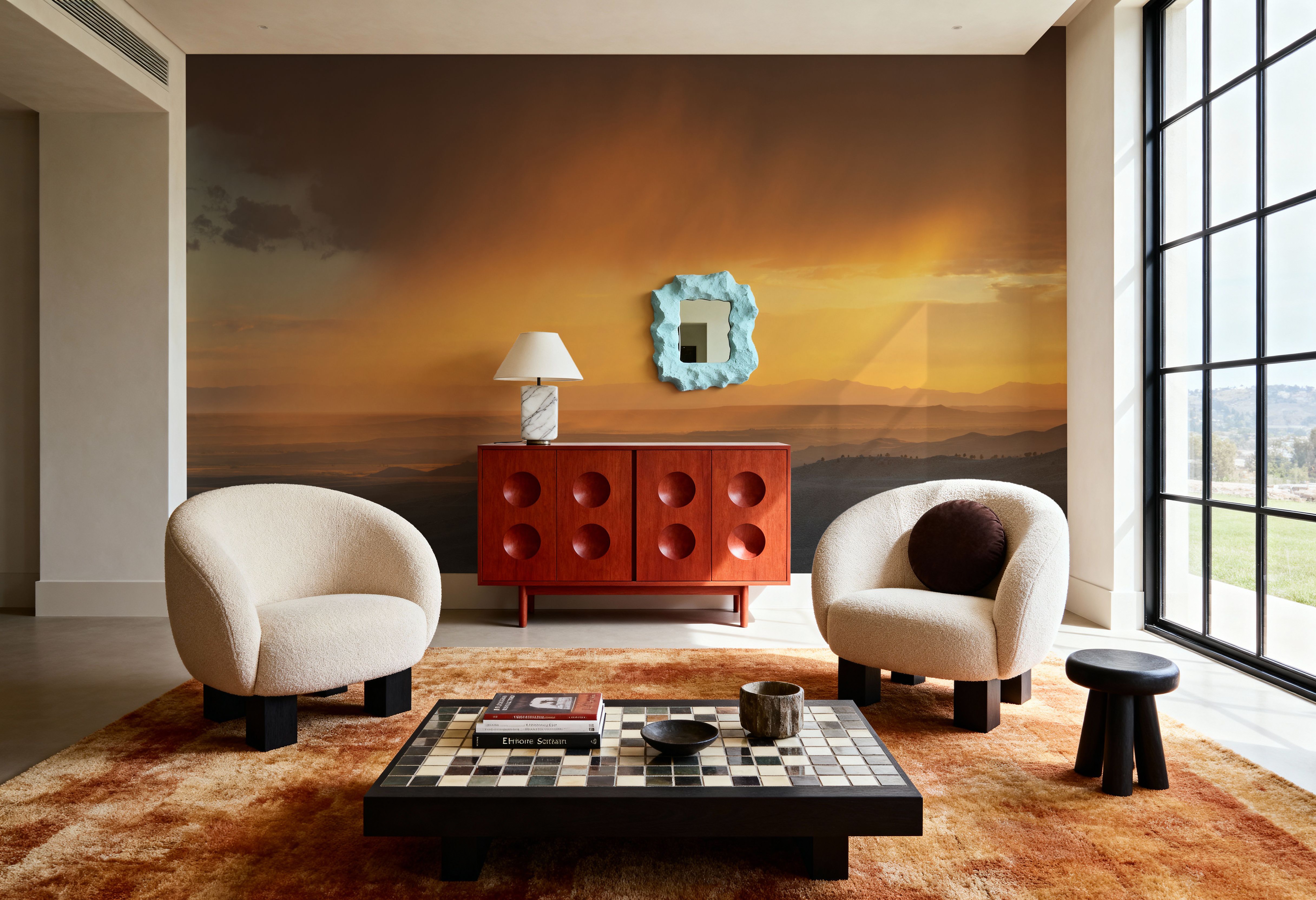 Wall Mural - Sunset Storm - Horizon Landscapes mural wallpaper - Living room - Wallism US - Premium, Textured or Peel & Stick