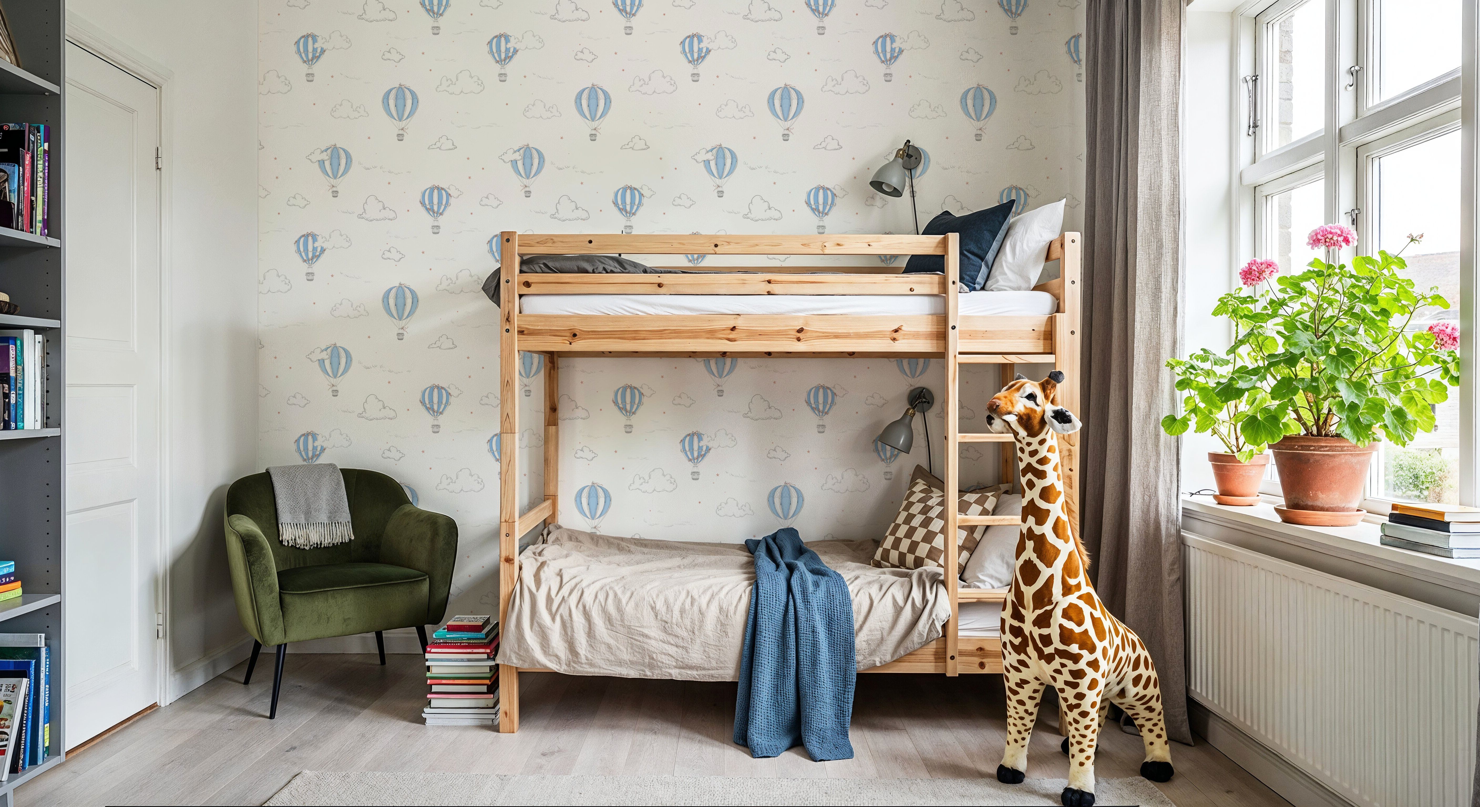 Petite Hot Air Balloons, Sky Blue