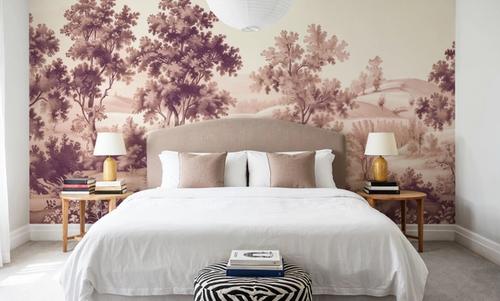 Pastoral Toile, Burgundy