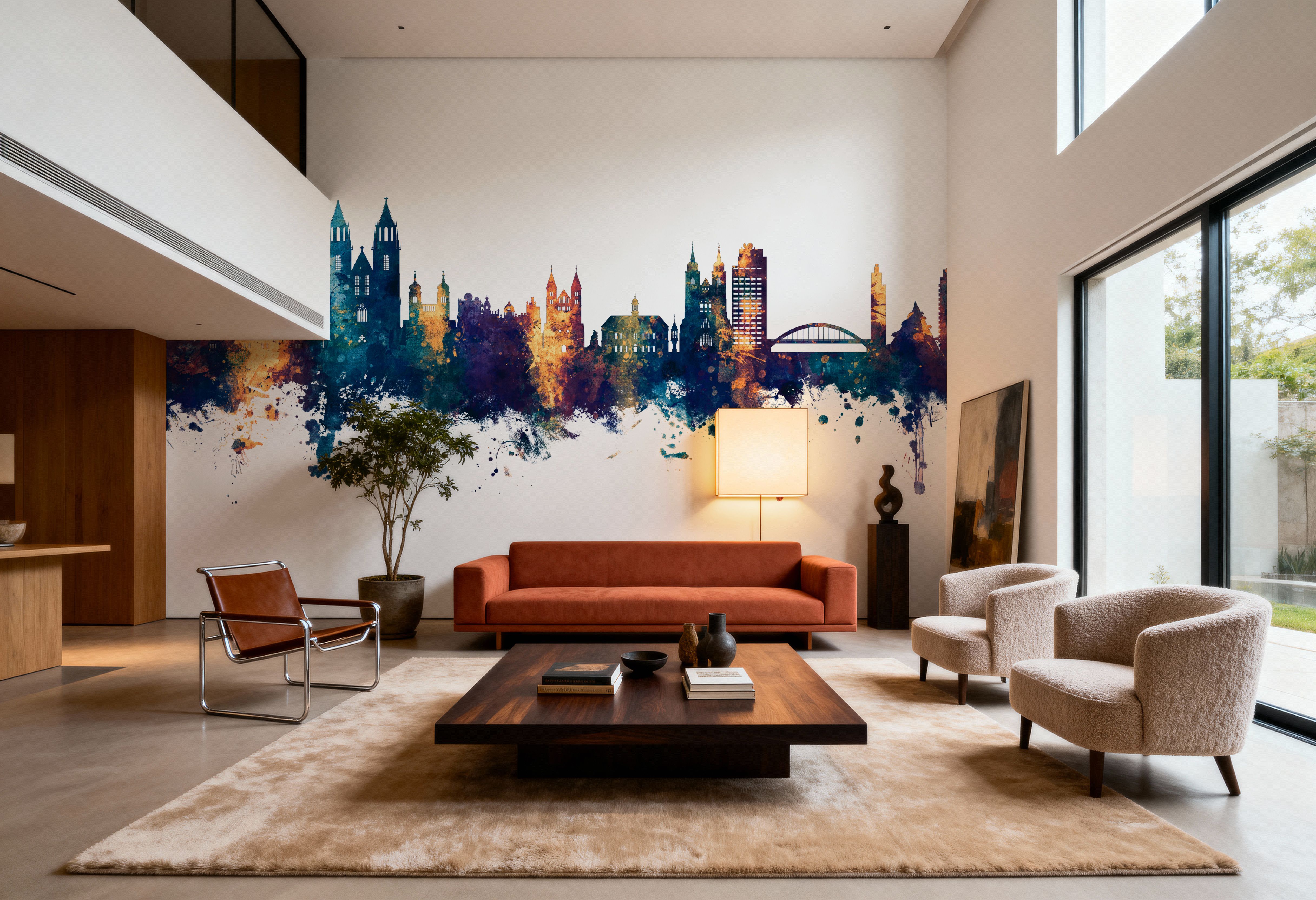 Magdeburg Germany Skyline Blue & Bronze