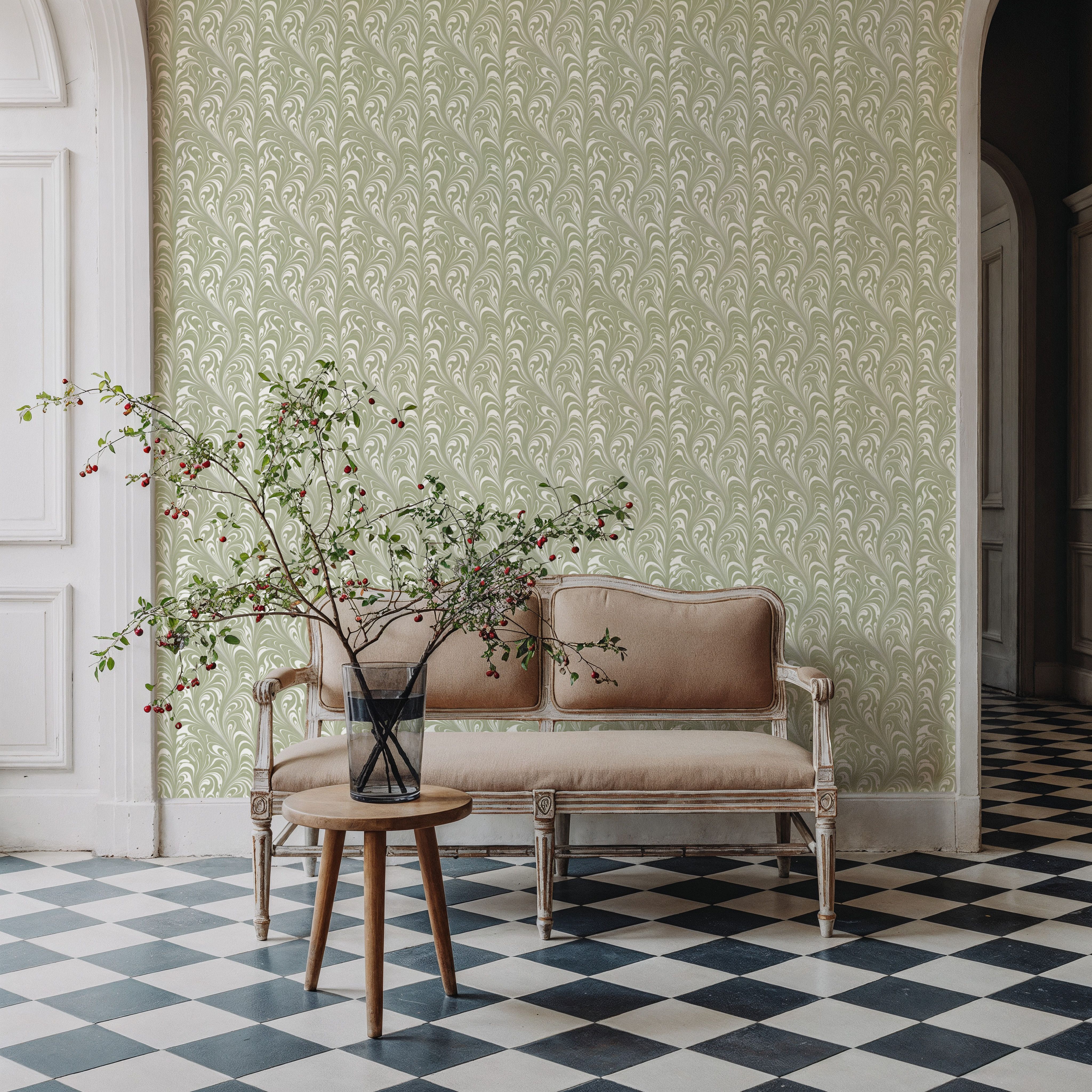 Marbelized Flow, Pistachio