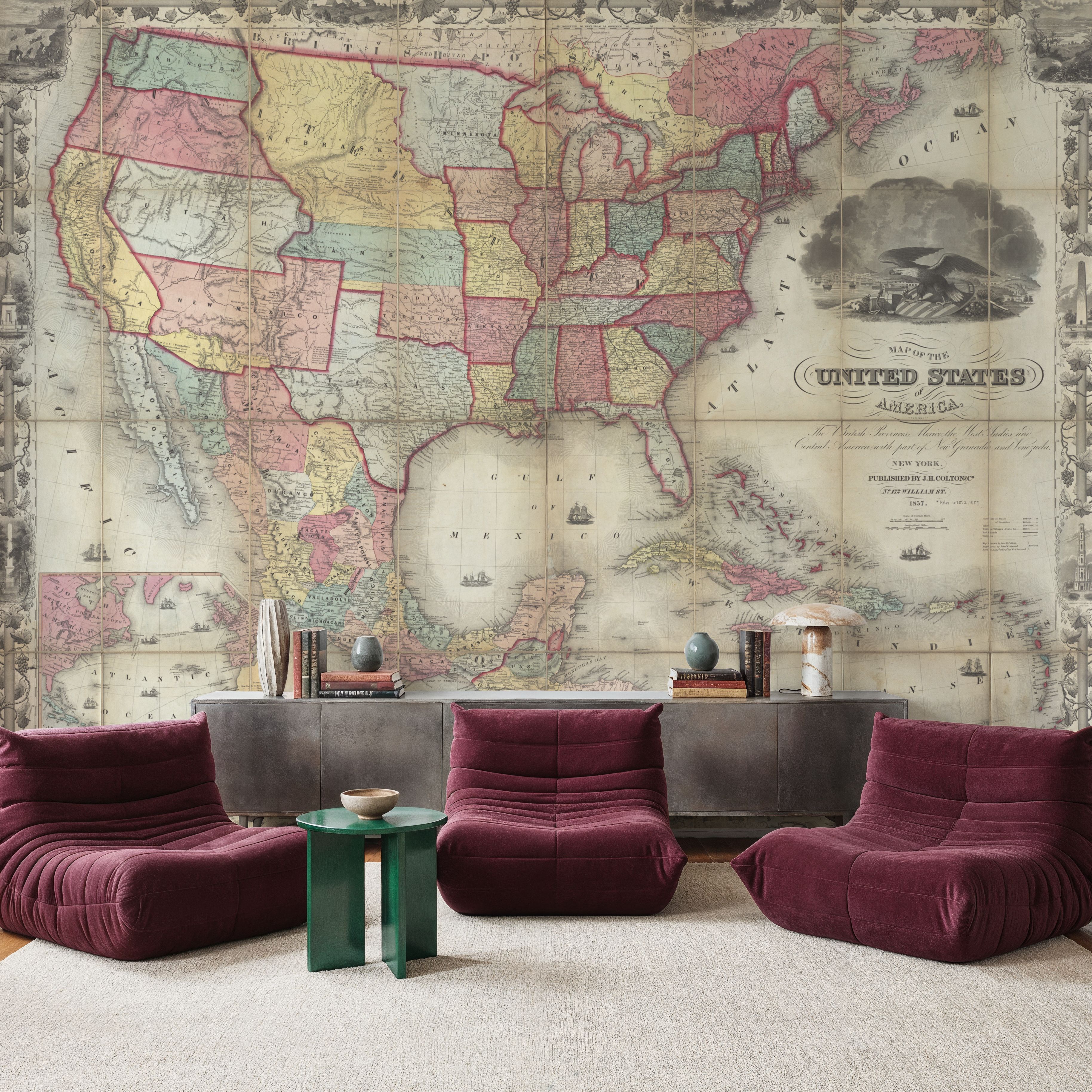 Colton's Unites States Map 1857