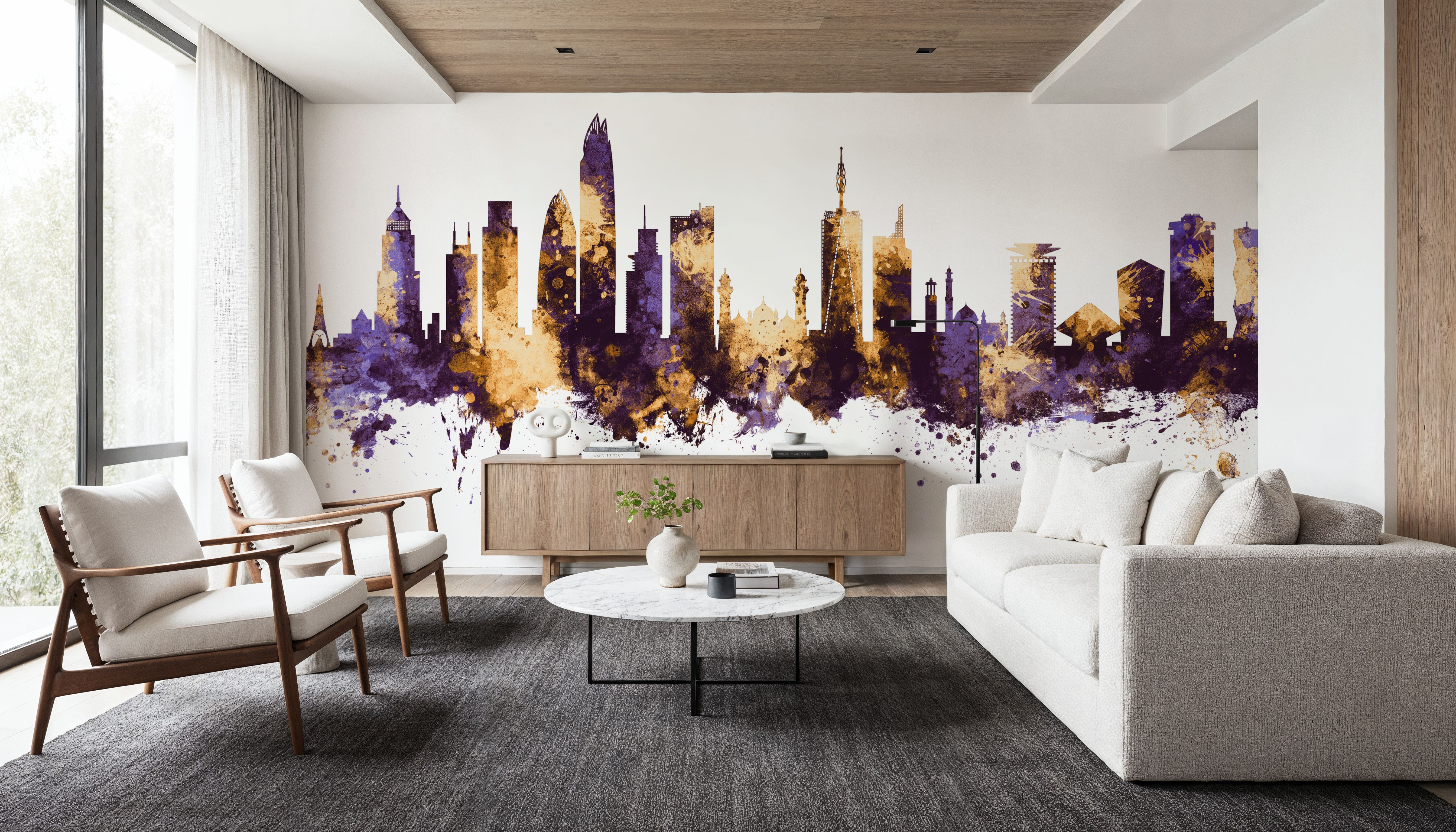 Nairobi Kenya Skyline Purple & Gold