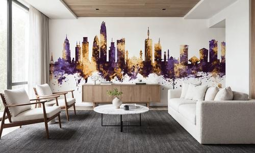 Nairobi Kenya Skyline Purple & Gold