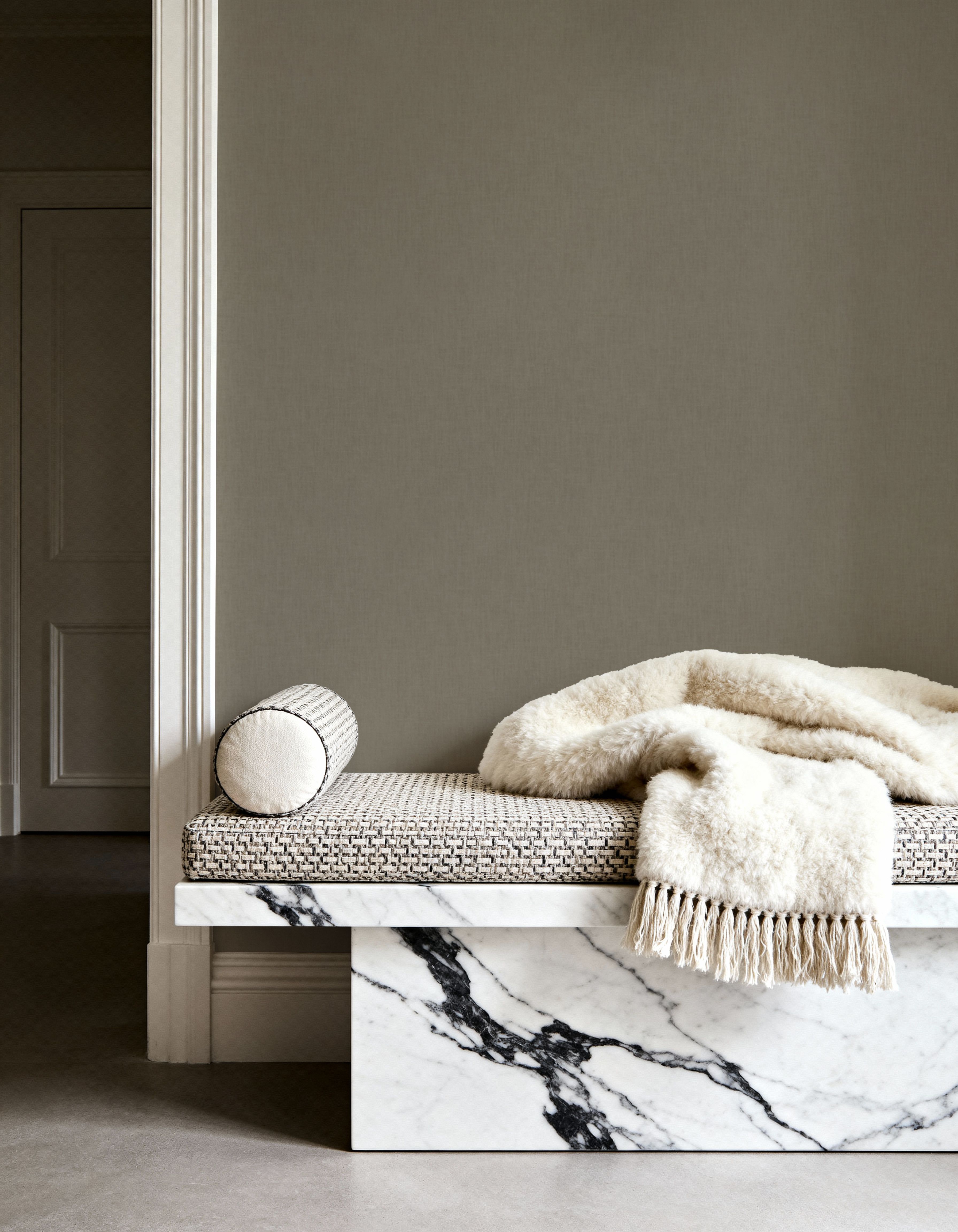 Linen Mist Neutral Collection, Straw, Tapet