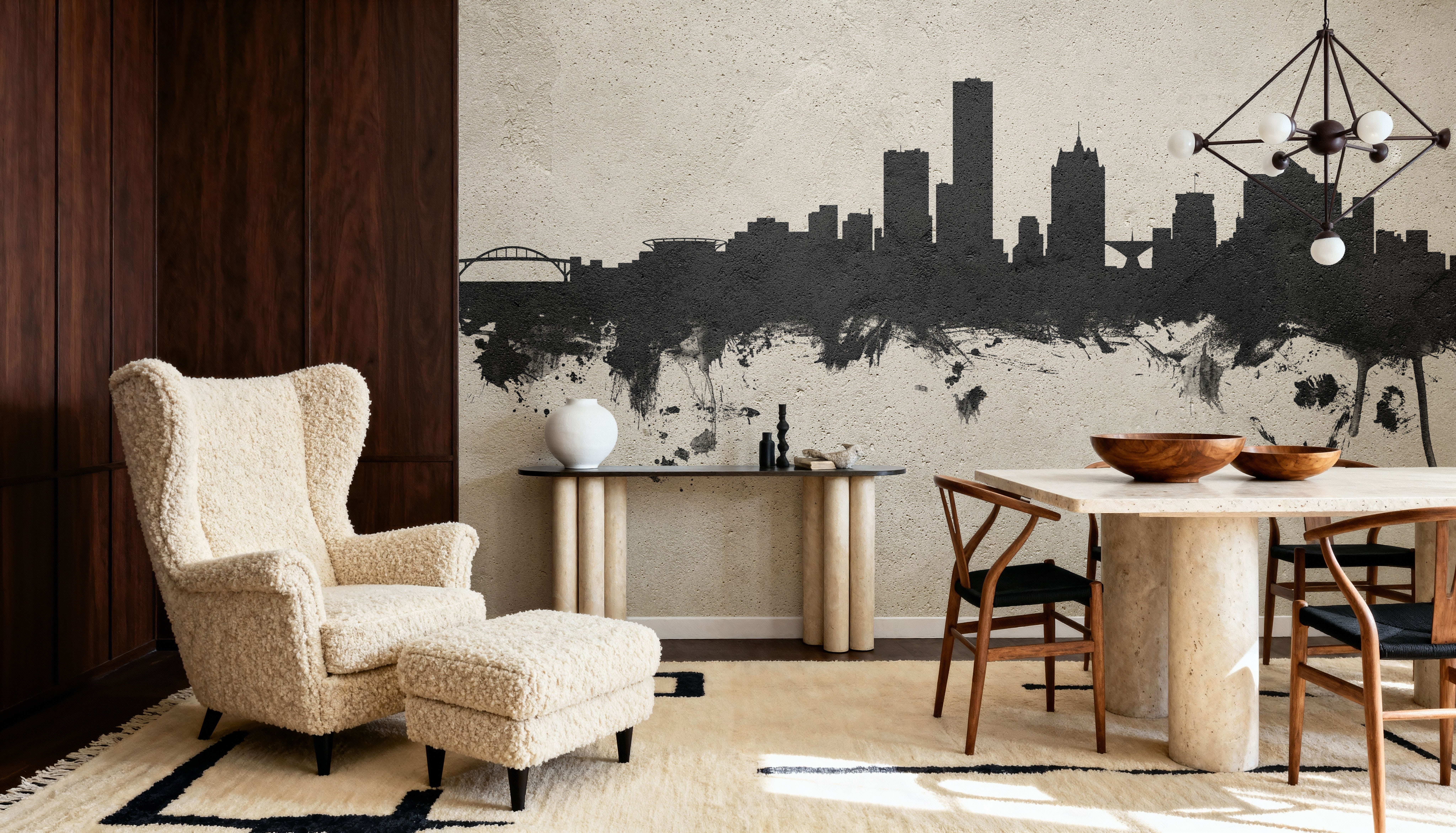 Milwaukee Wisconsin Skyline Concrete, Wallpaper