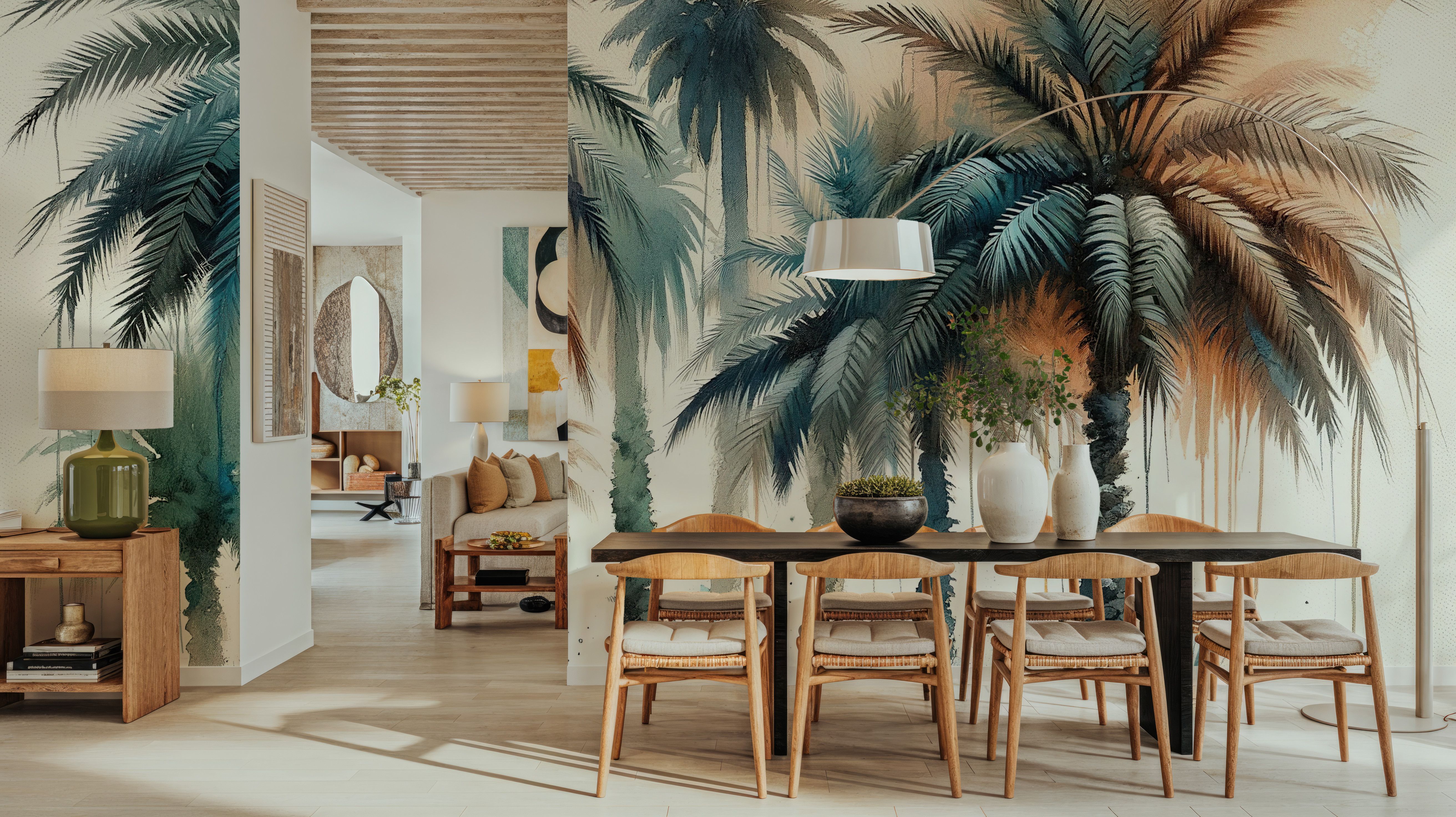Palm Grove Watercolor