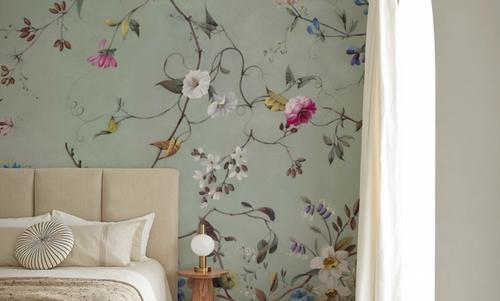 Floral Heaven, Vibrant on Sage