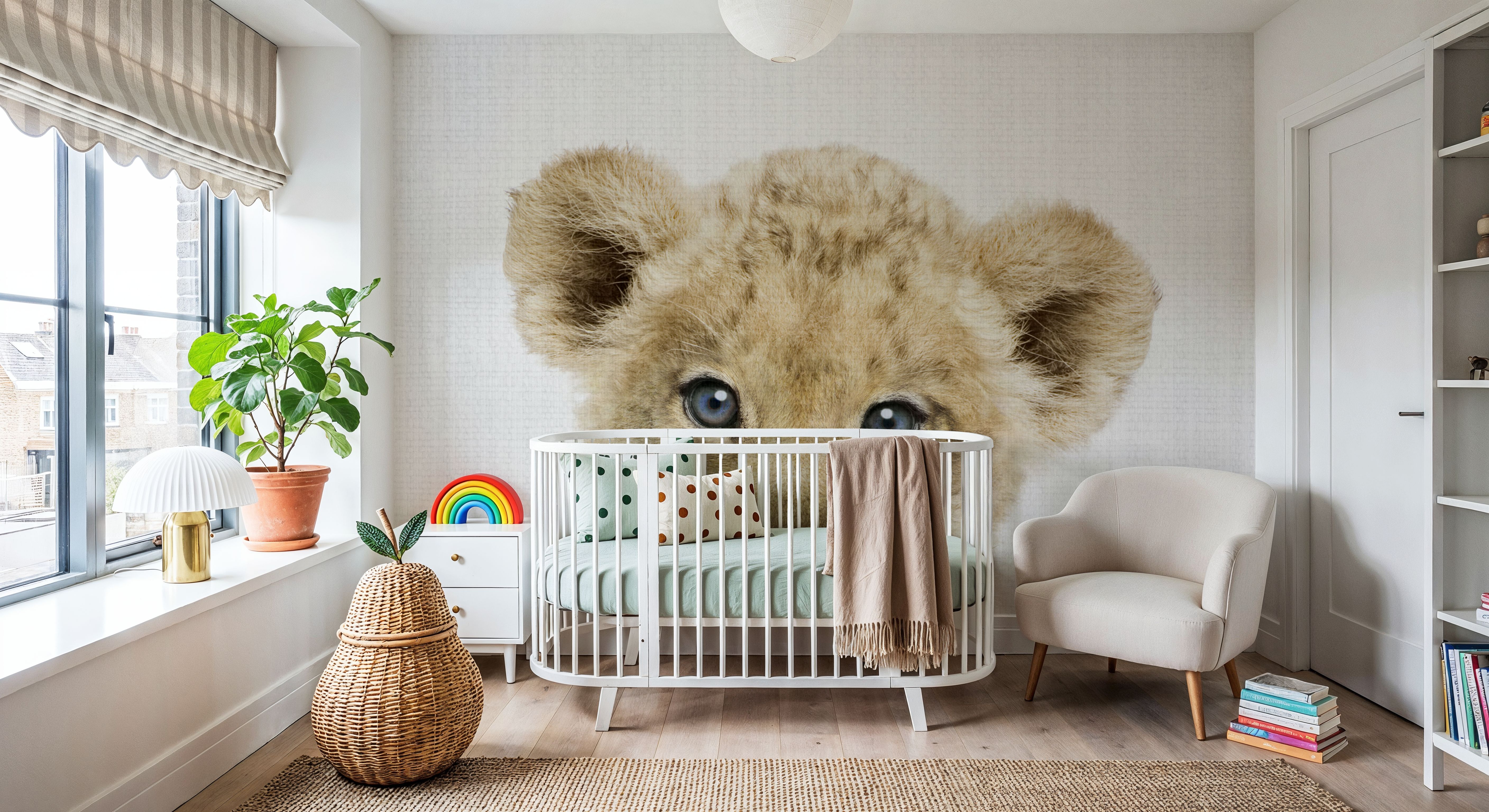 Peekaboo Baby Lion, Wallpaper