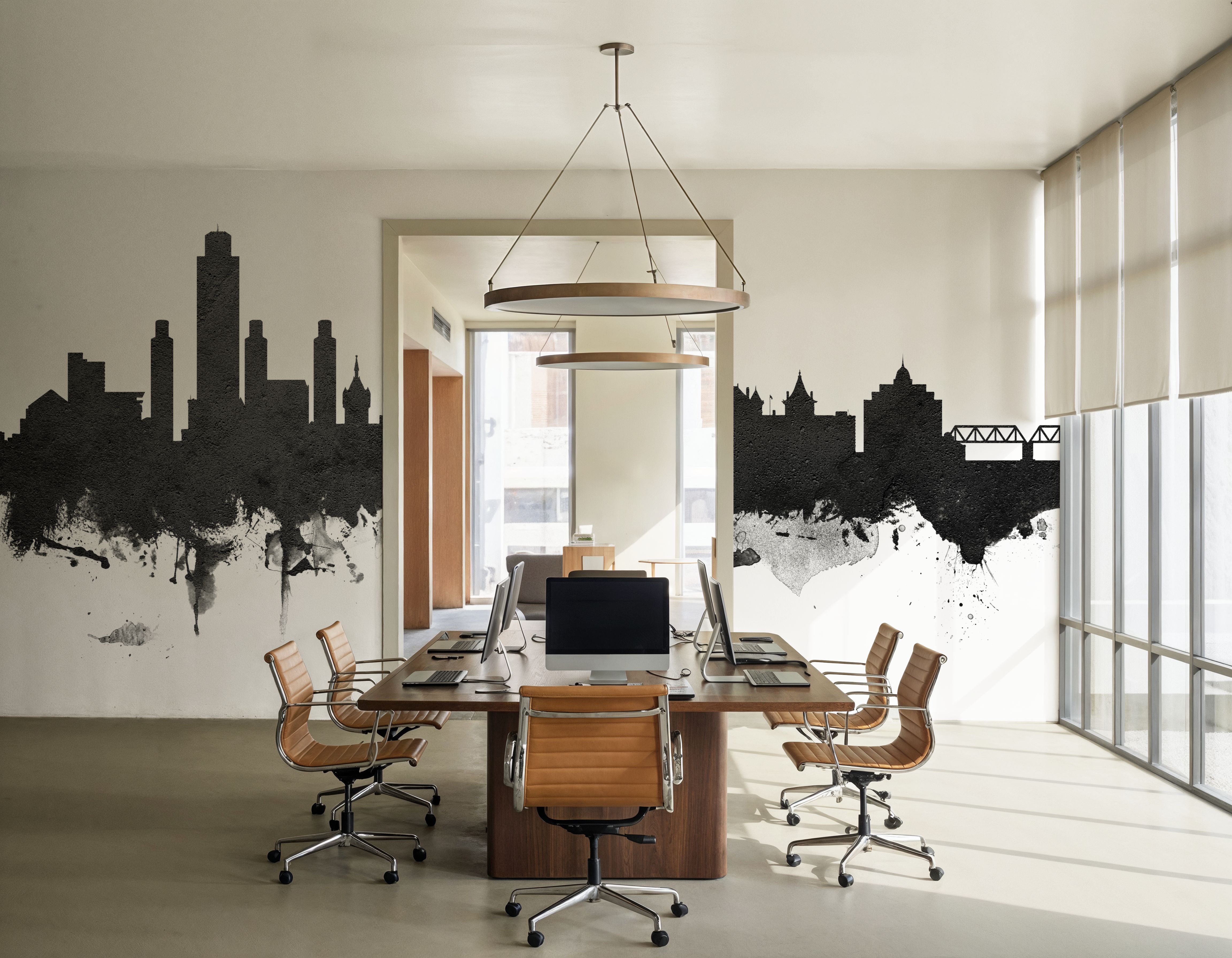 Albany New York Skyline Black & White