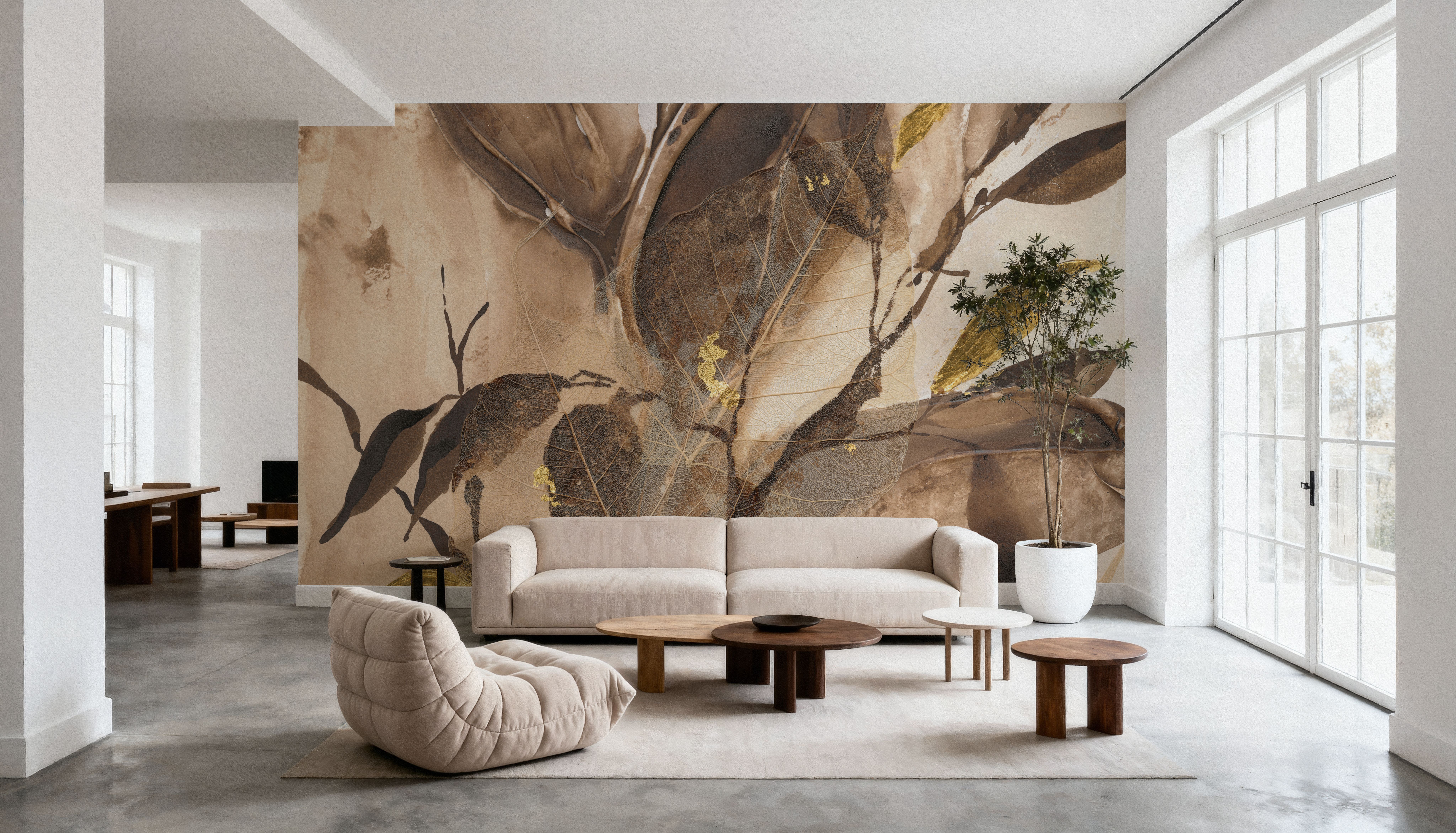 Gilded Leaf Collage I