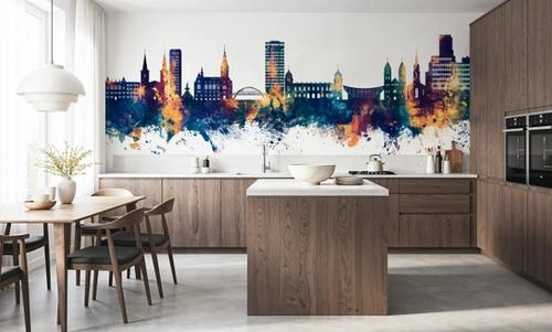Wuppertal Germany Skyline Blue & Bronze