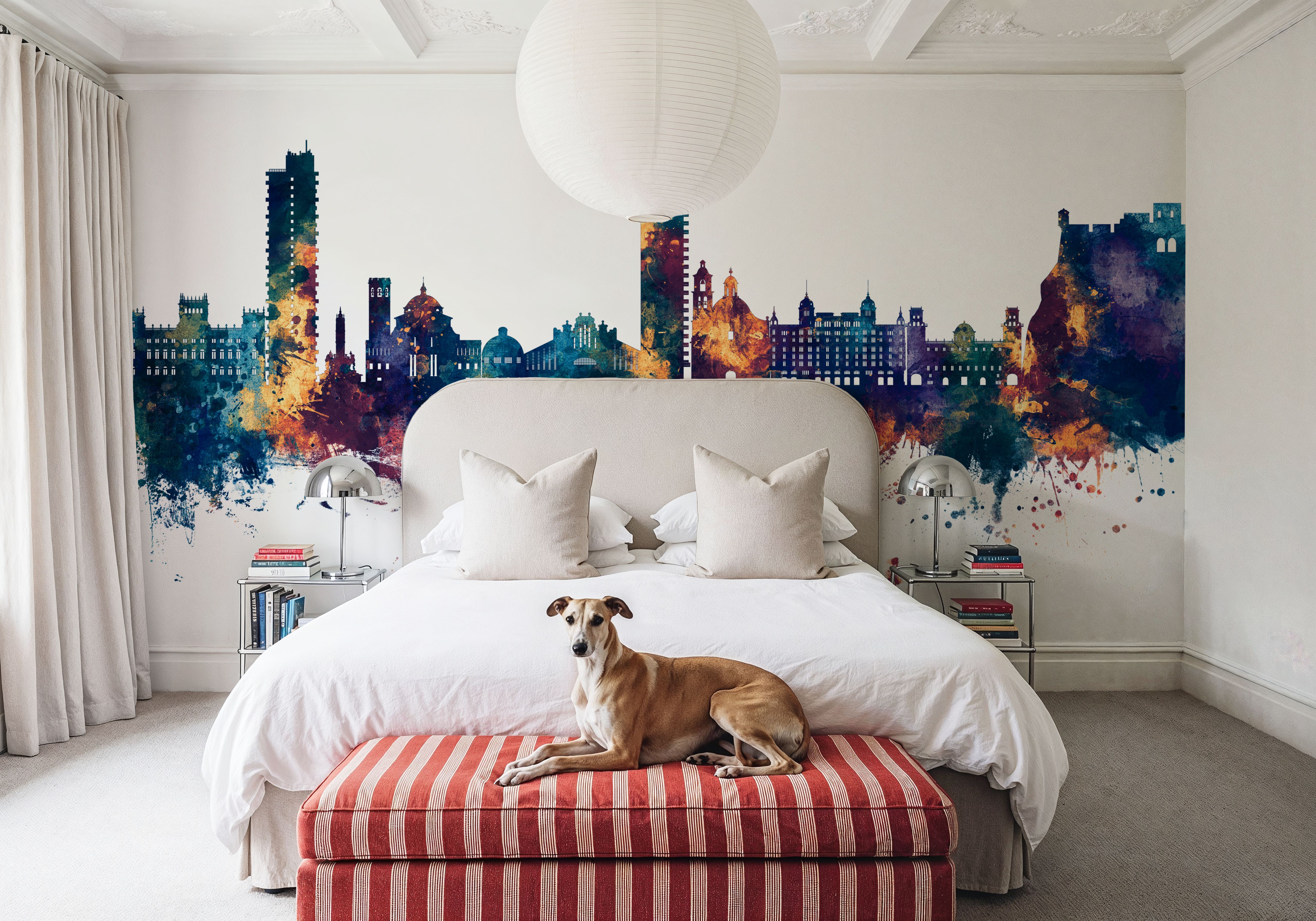 Alicante Spain Skyline Blue & Bronze