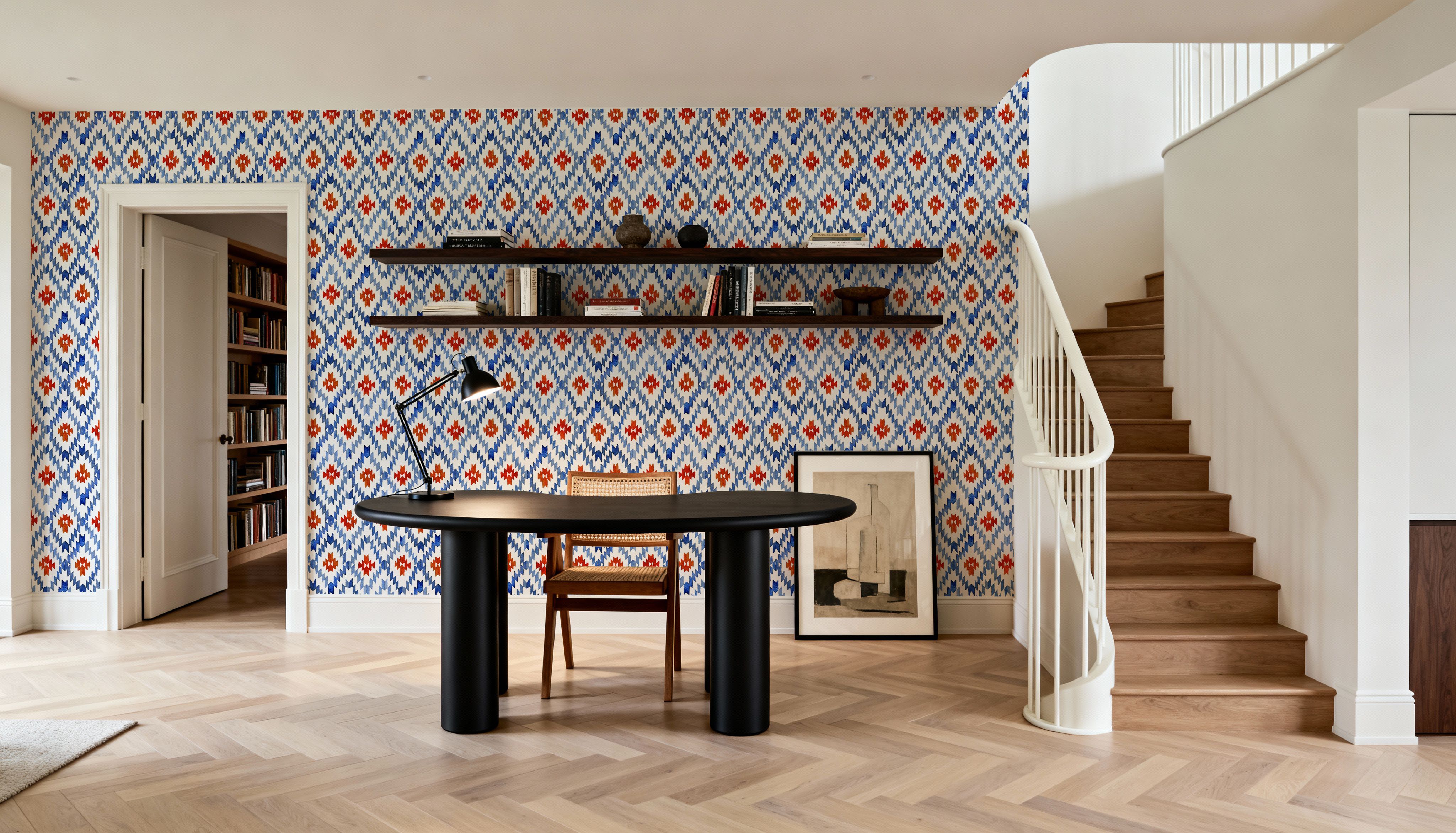 Blue Rhombus Ikat