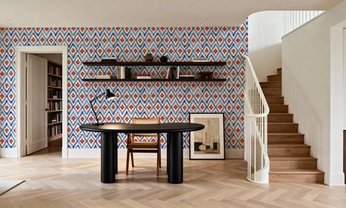 Blue Rhombus Ikat