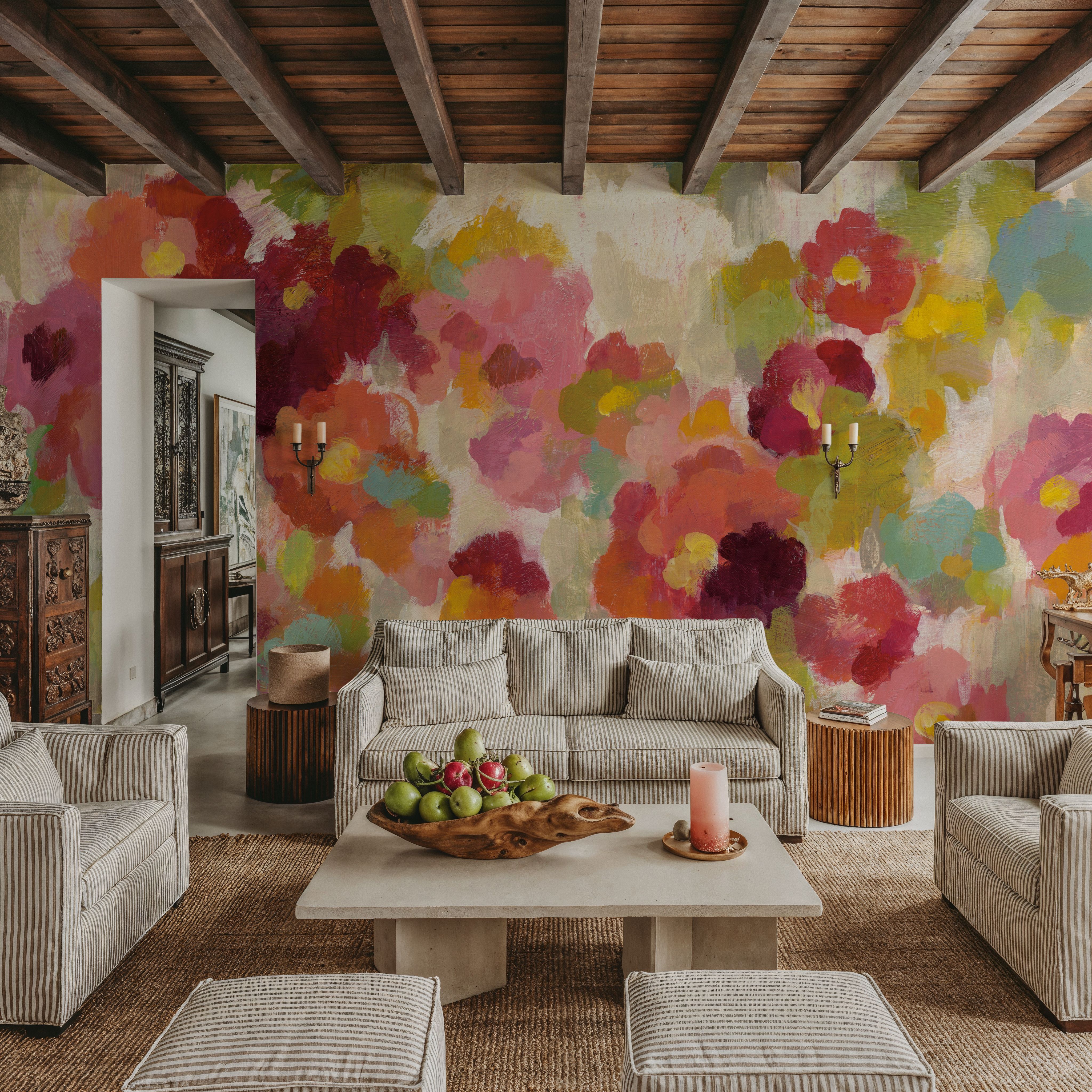 Coral and Emerald Garden I