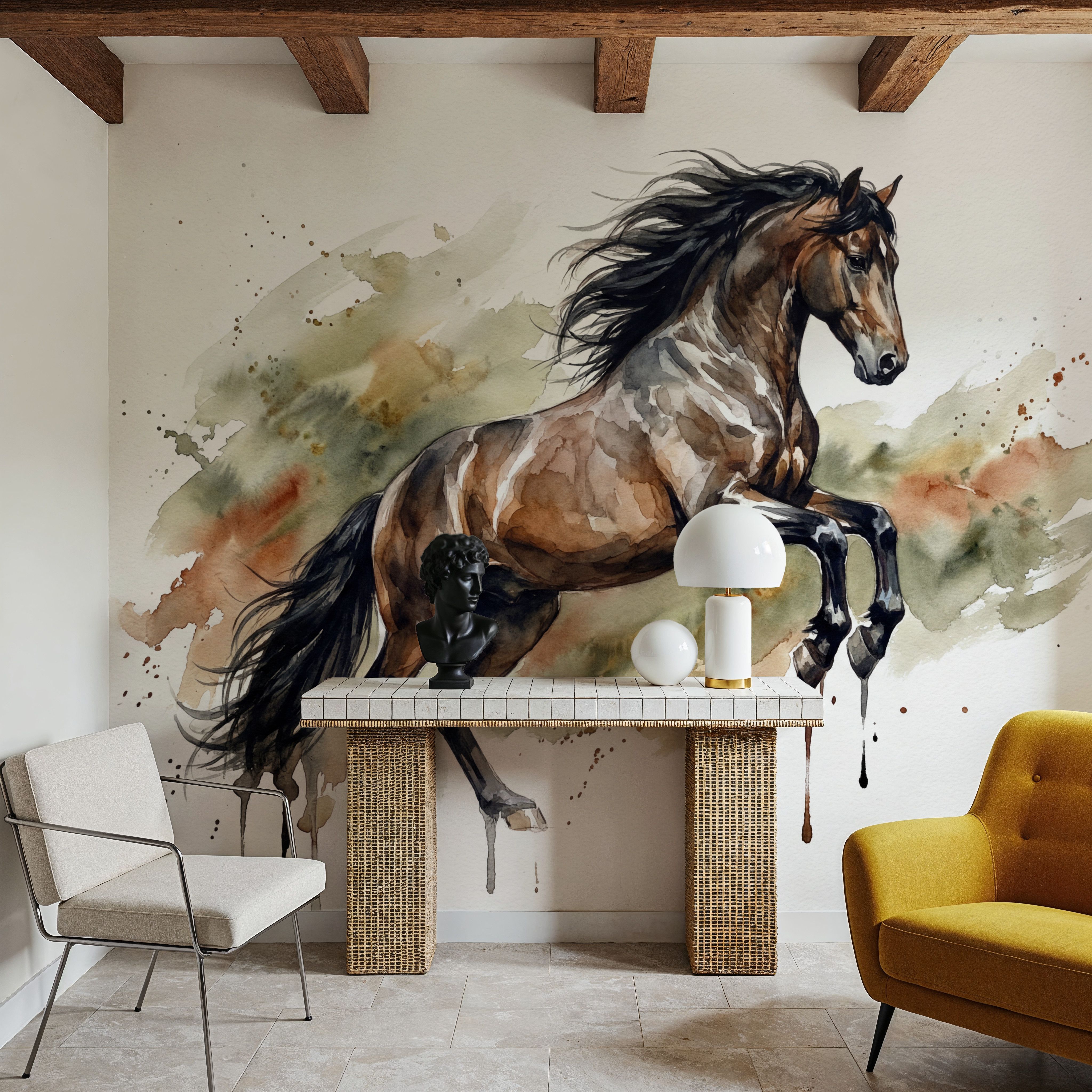 Powerful Horse II - Watercolor Spirit Animals Series