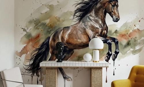 Powerful Horse II - Watercolor Spirit Animals Series