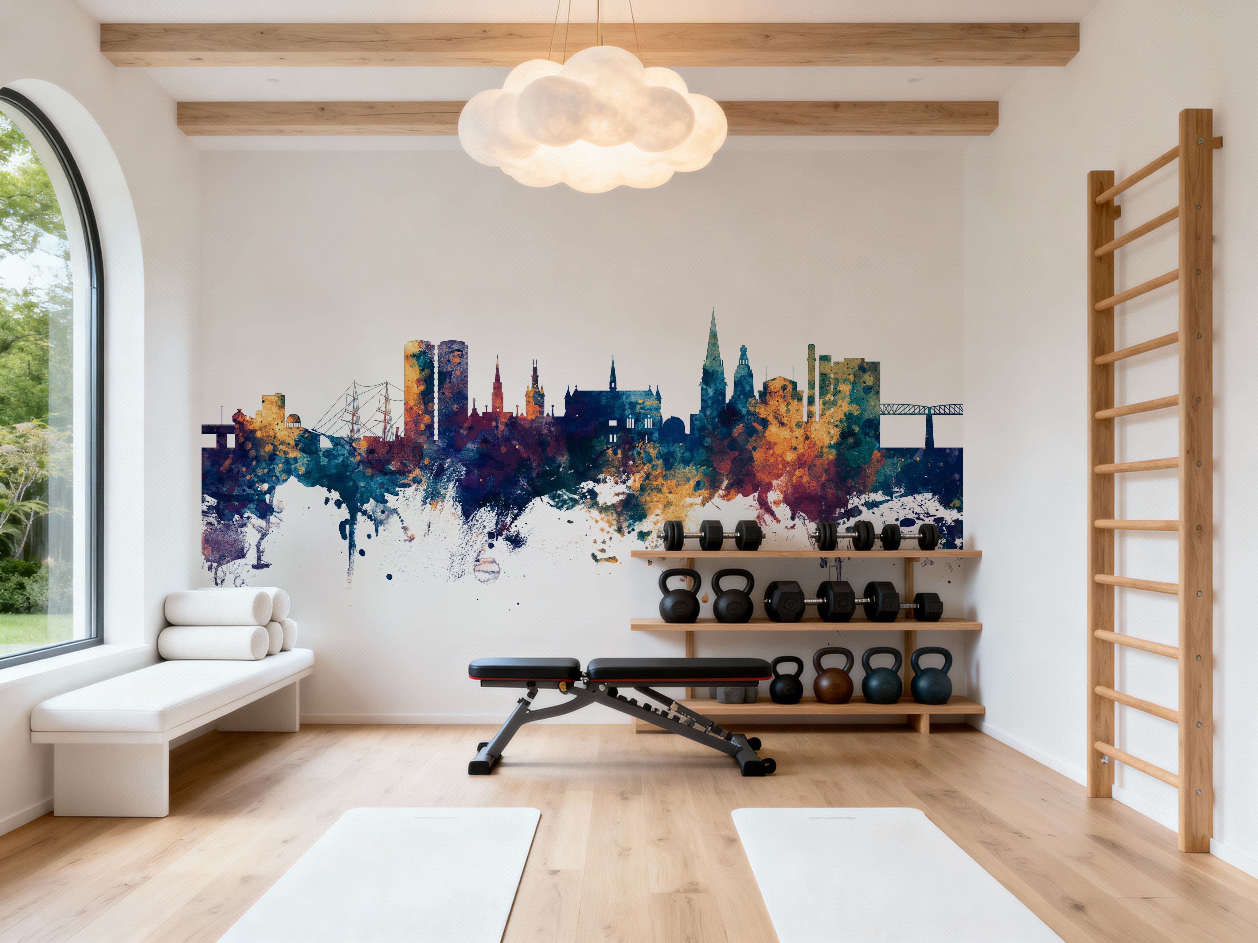 Dundee Scotland Skyline Blue & Bronze