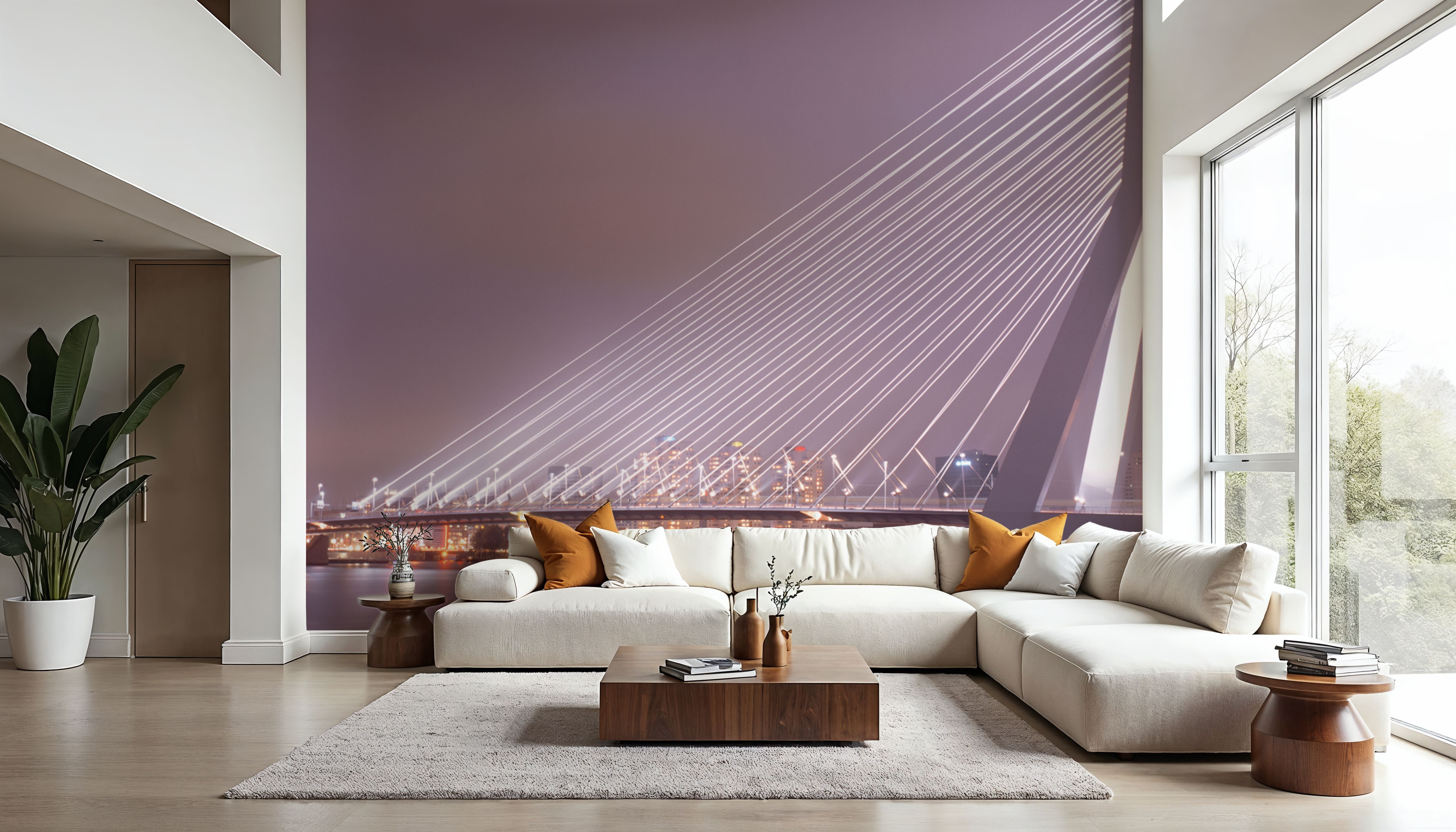 Twilight Bridge Crossing