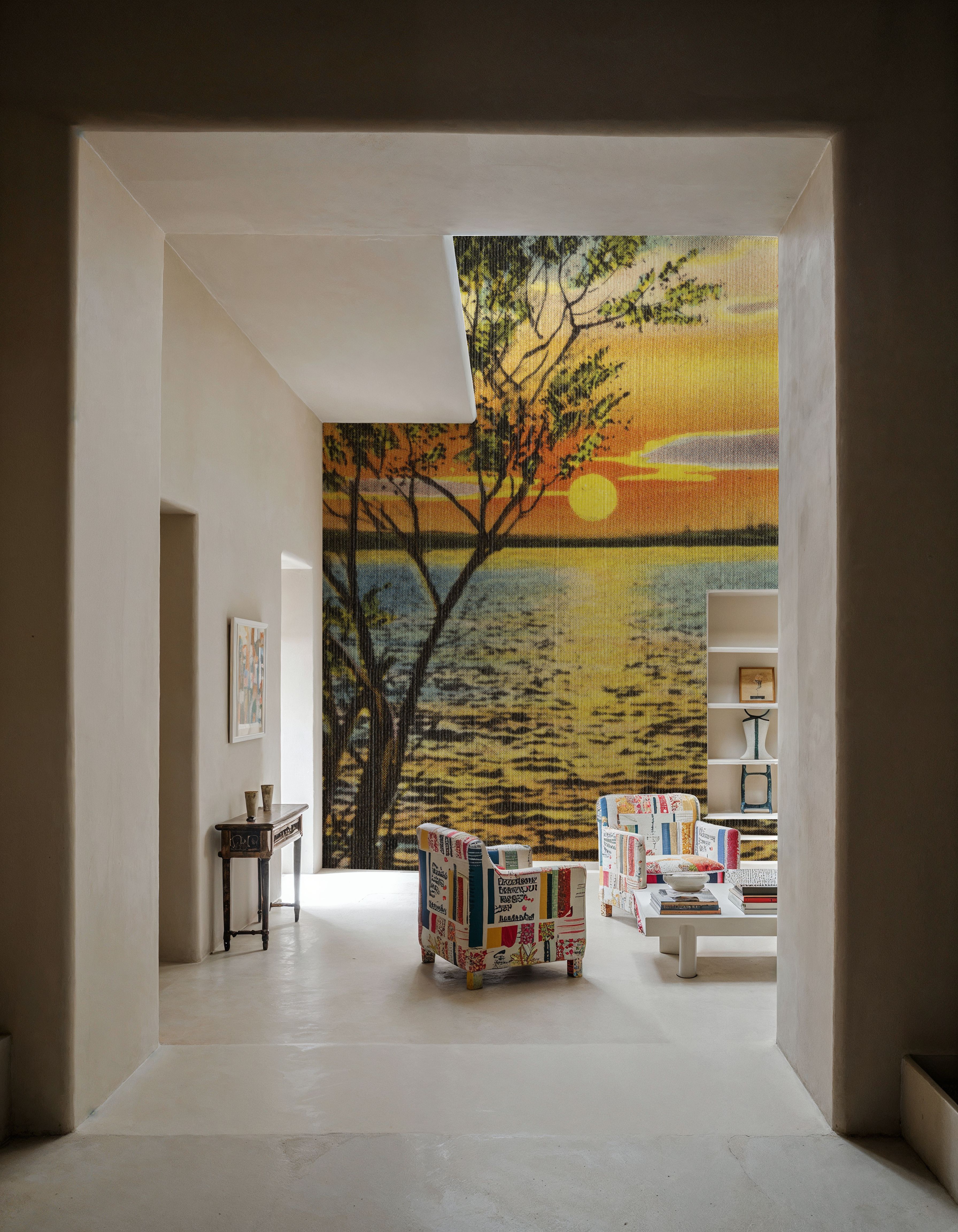 Greetings from Lake Sunset - Screenprint Postcard