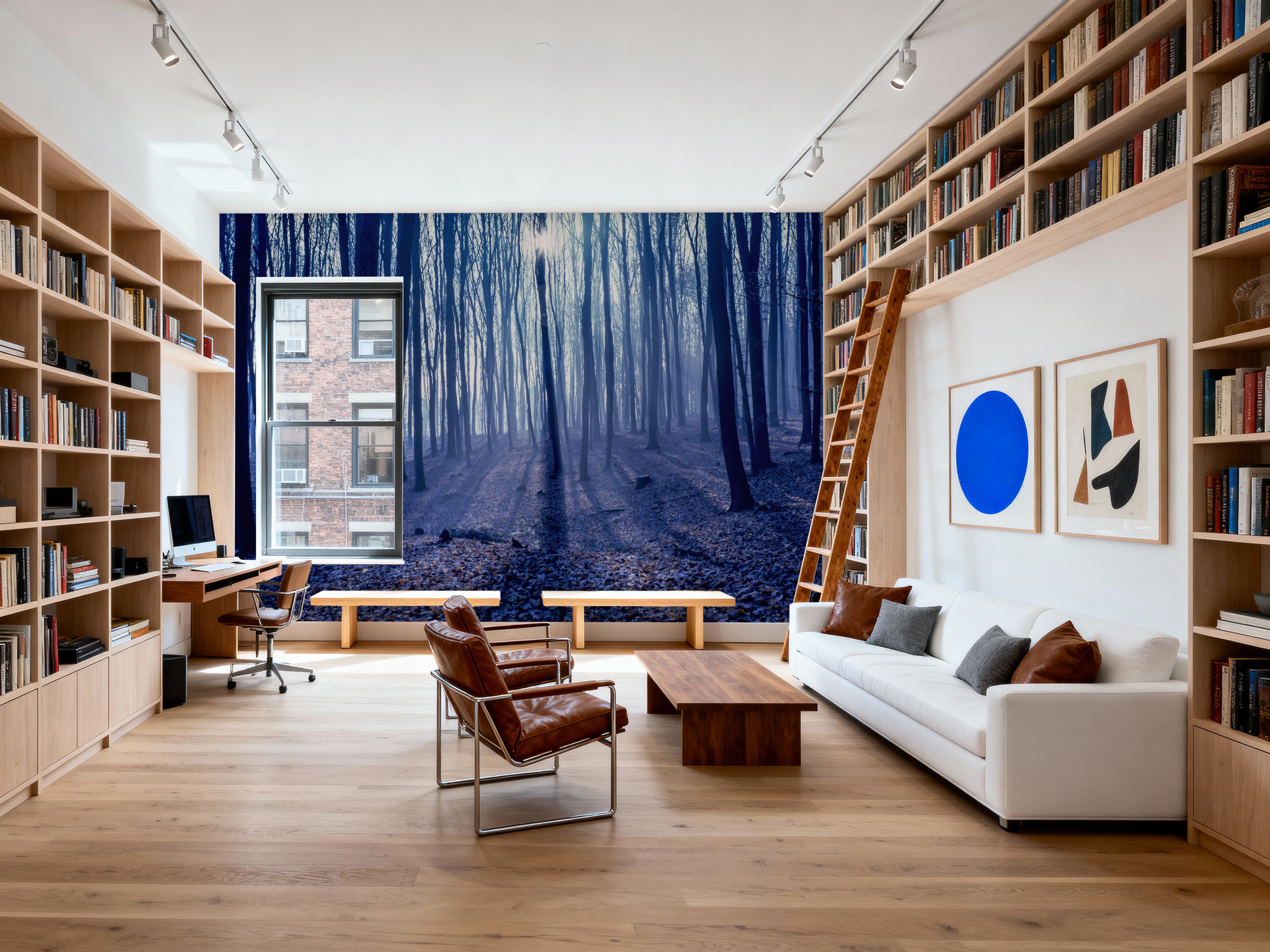 Misty Blue Forest, Carte da parati