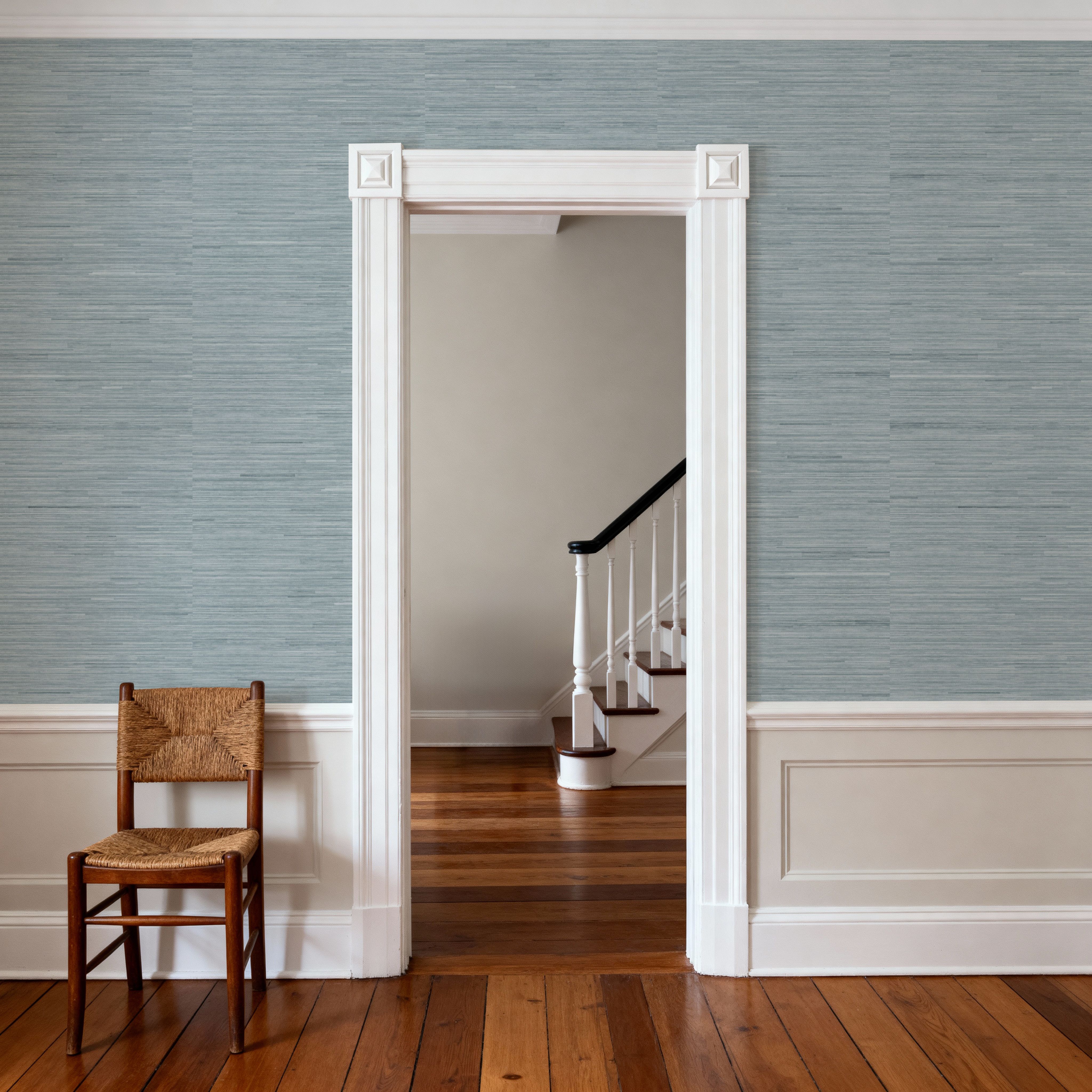 Faux Grasscloth with Visible Seams, Mineral