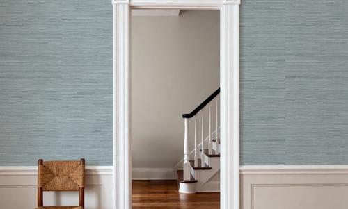 Faux Grasscloth with Visible Seams, Mineral