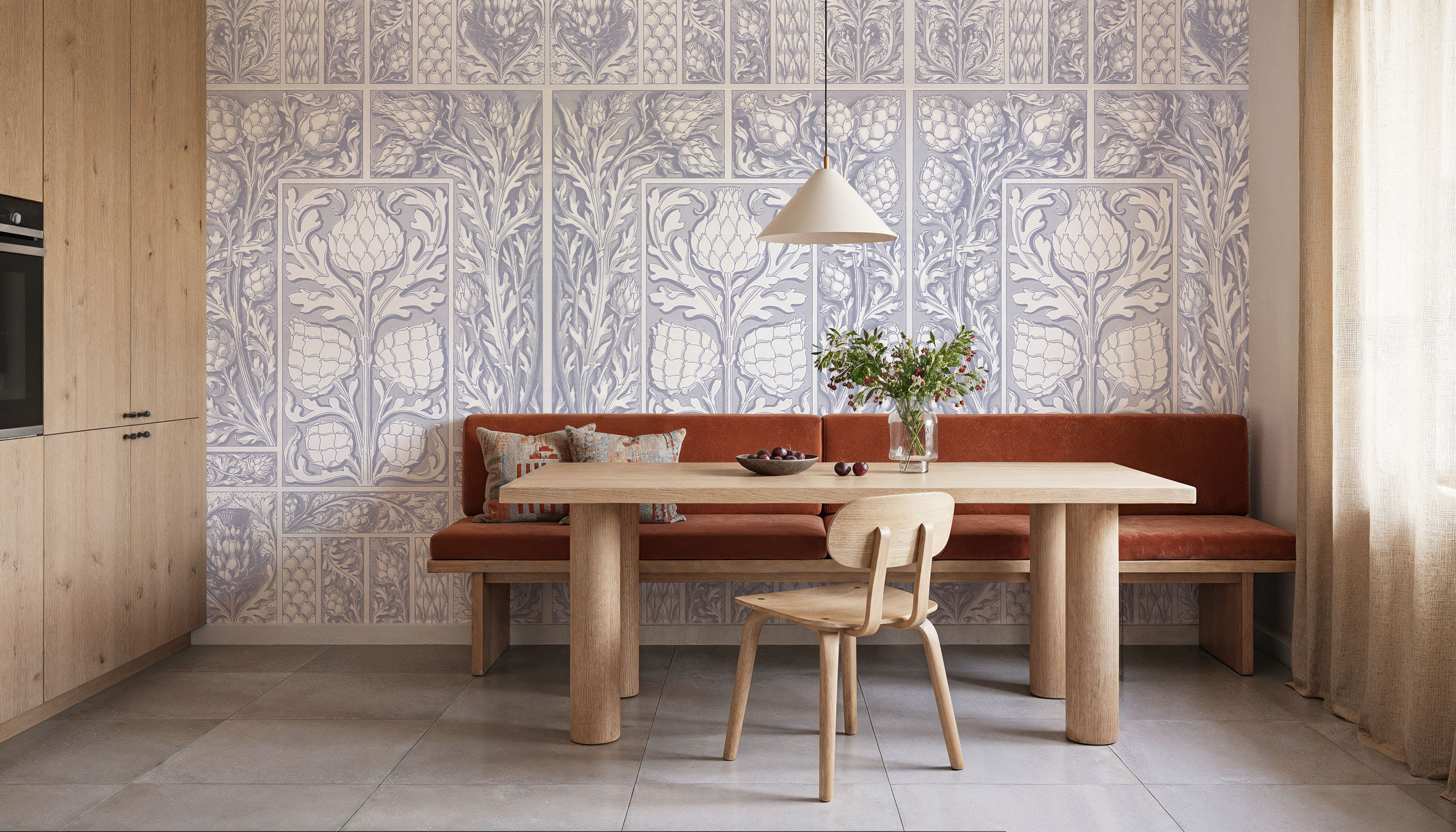 Clear Thistle Wall Blue