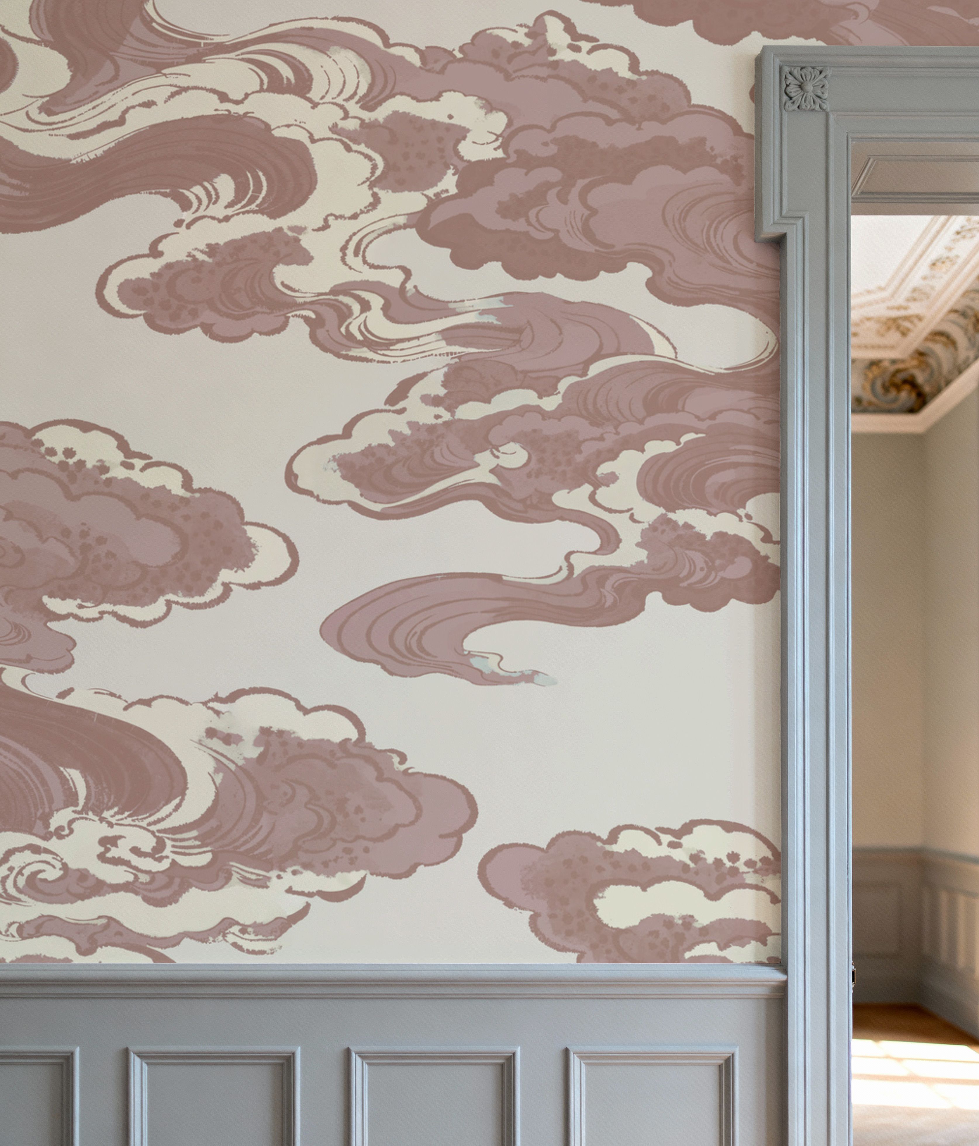 Ukiyo-e Clouds, Dusty Rose