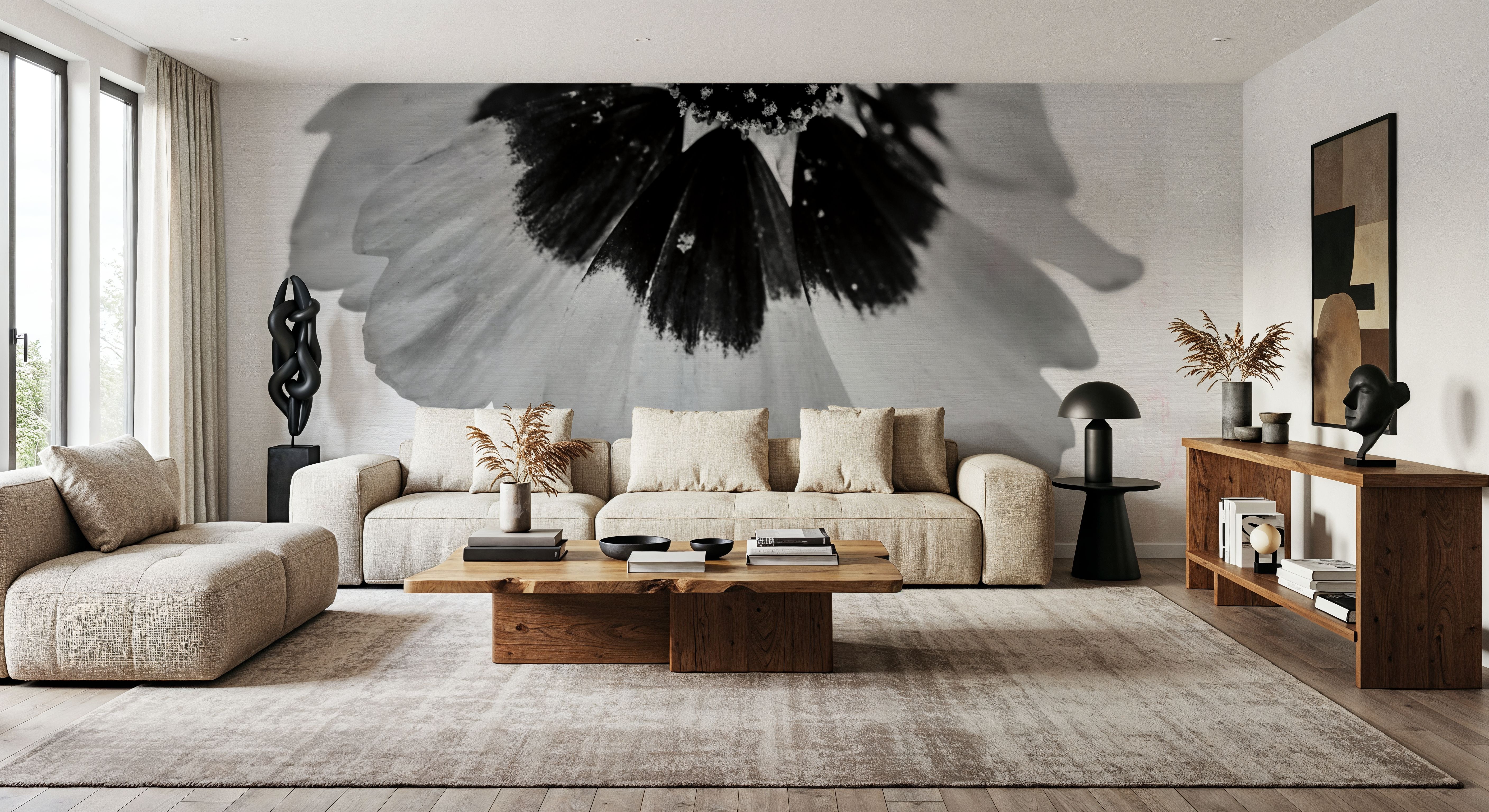 Wonderful Wildflowers XI Neutral, Wallpaper