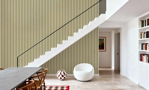 Ticking Awning Stripes, Khaki