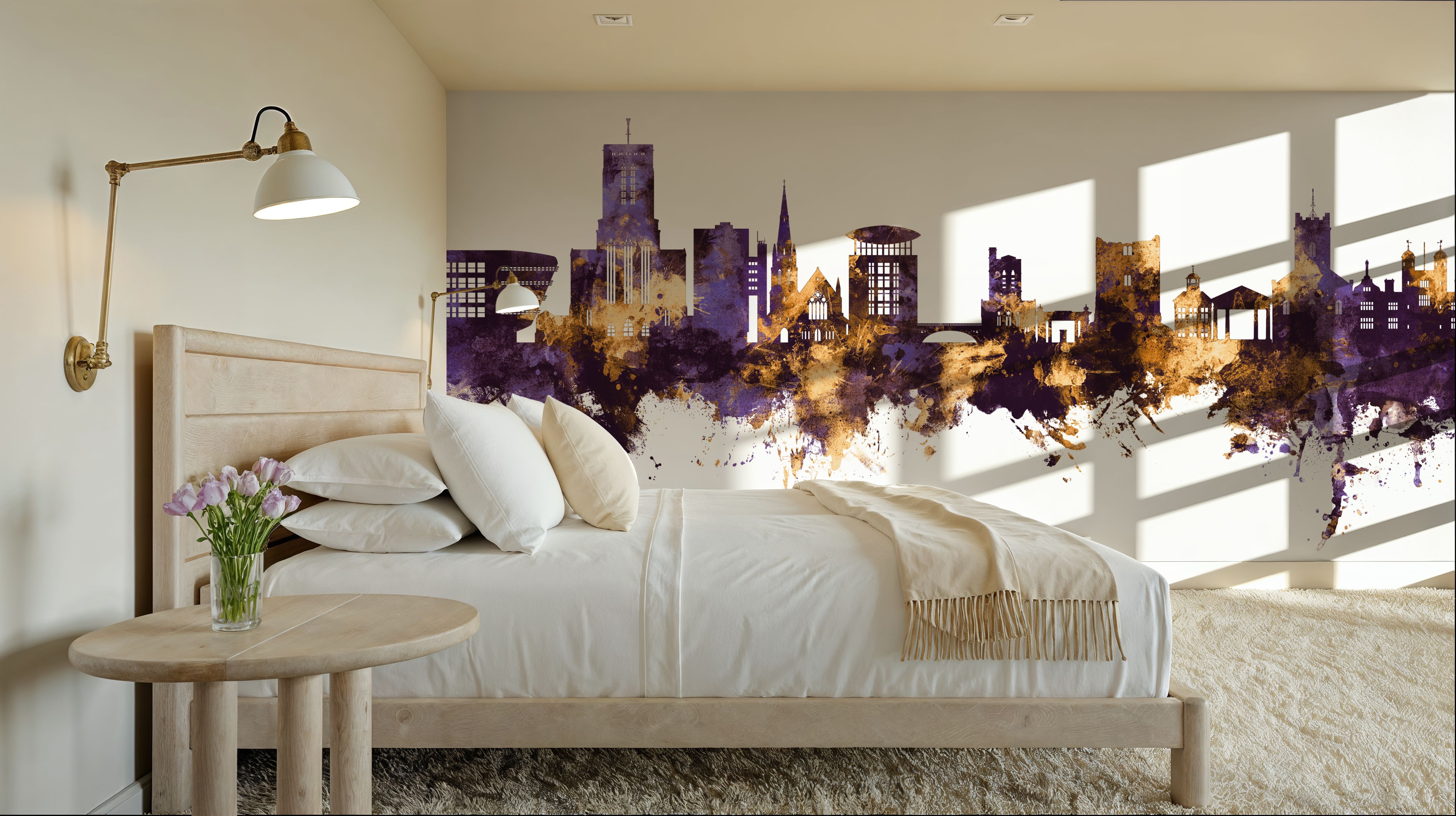 Guildford England Skyline Purpl & Gold