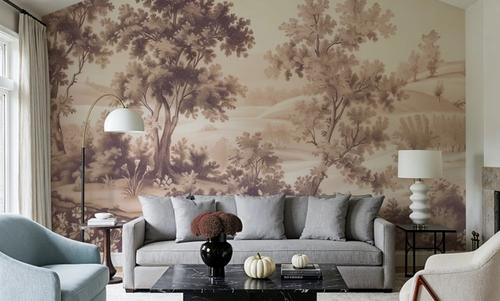 Pastoral Toile, Maple Beige
