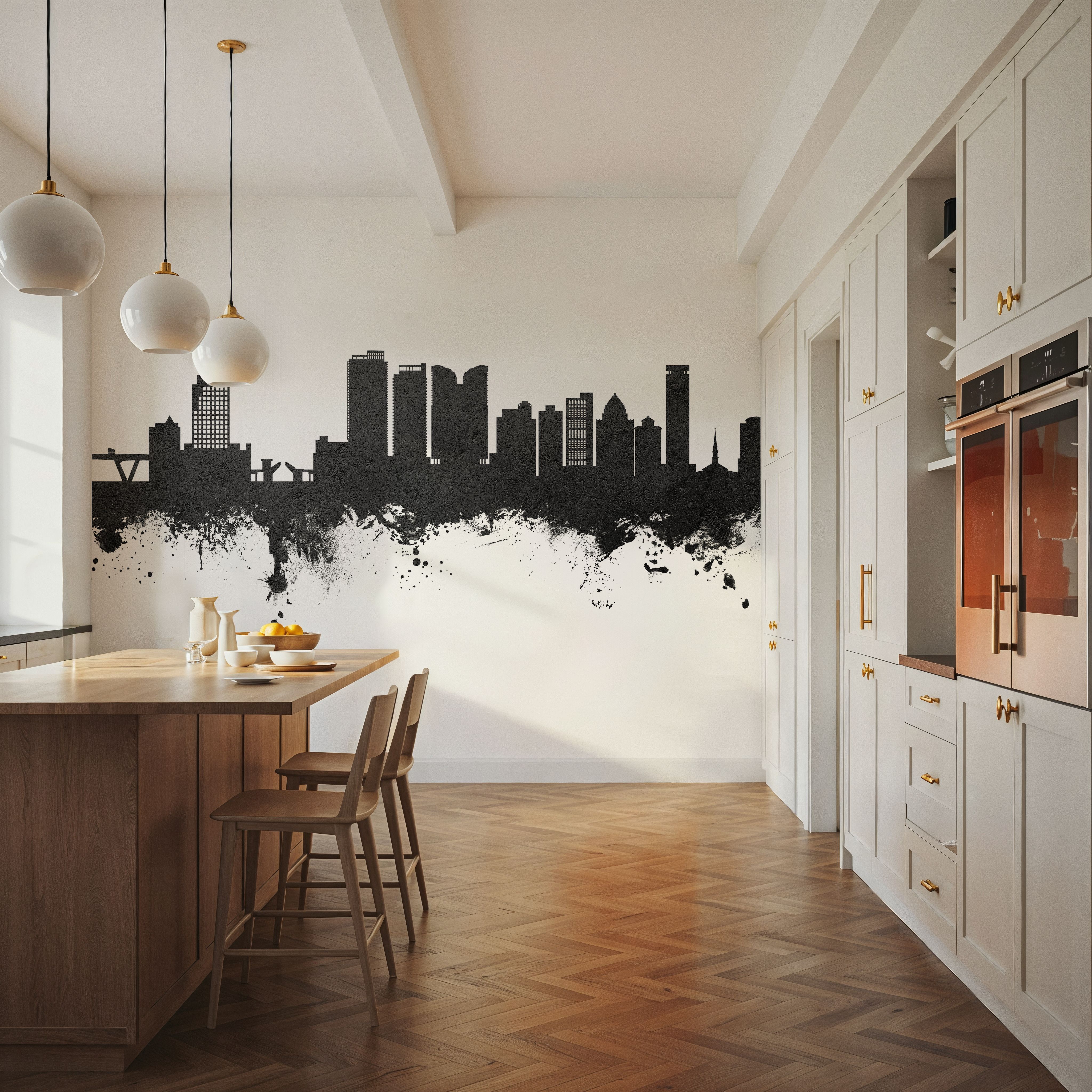 Fort Lauderdale Florida Skyline Black & White