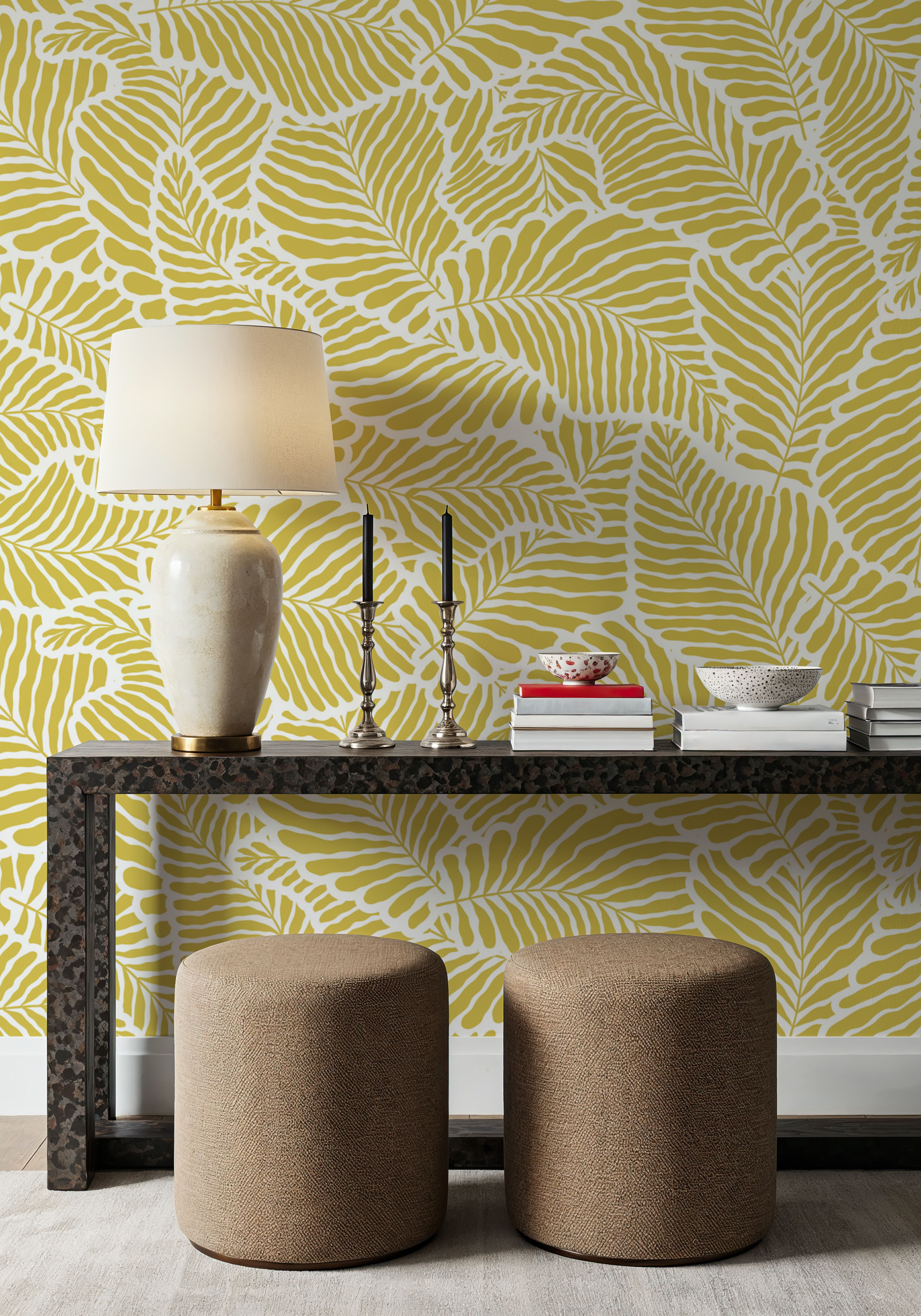 Fern Cut-Outs Pattern, Citrus